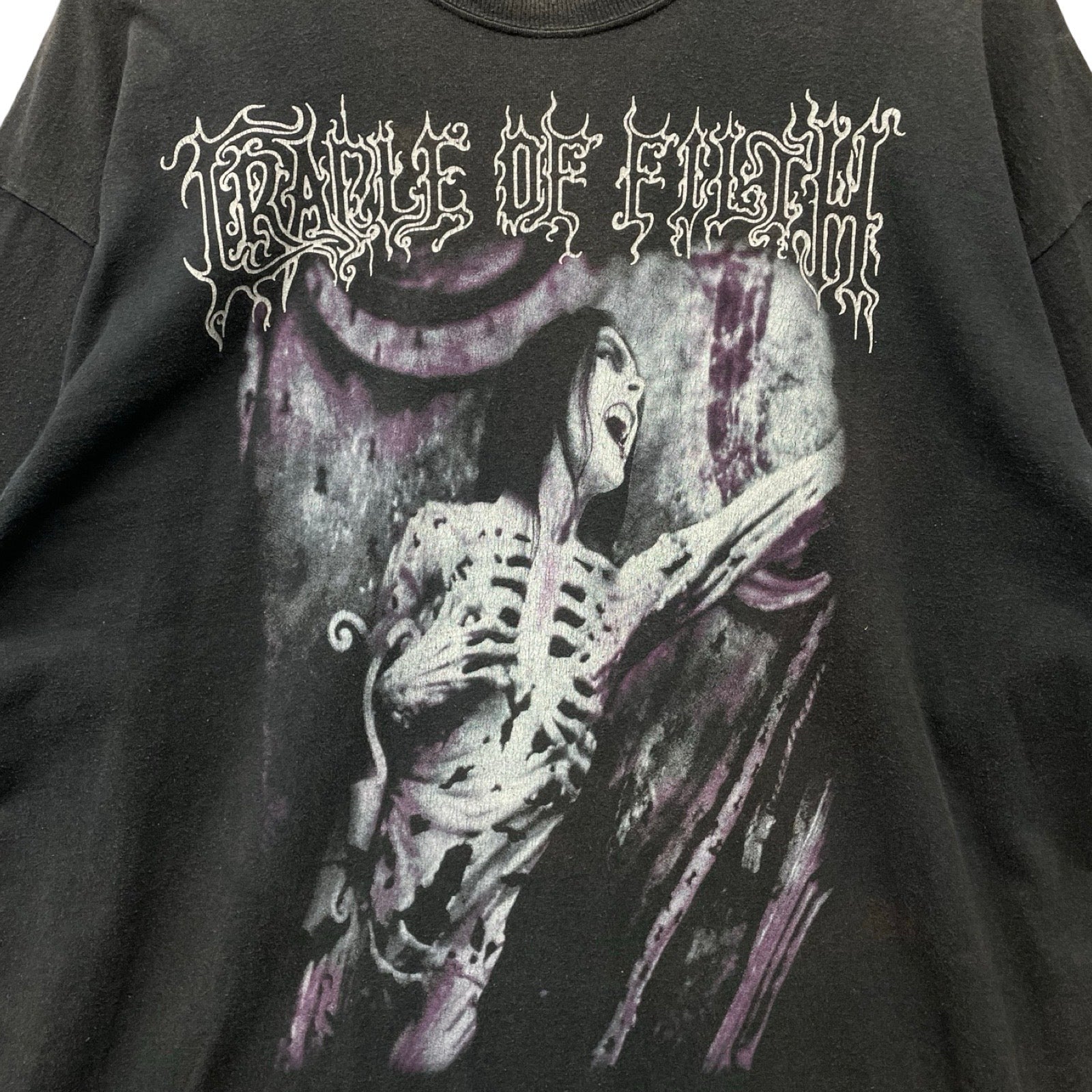 Vintage 00's Cradle Of Filth "Total Fucking Darkness" S/S Tee Size XL