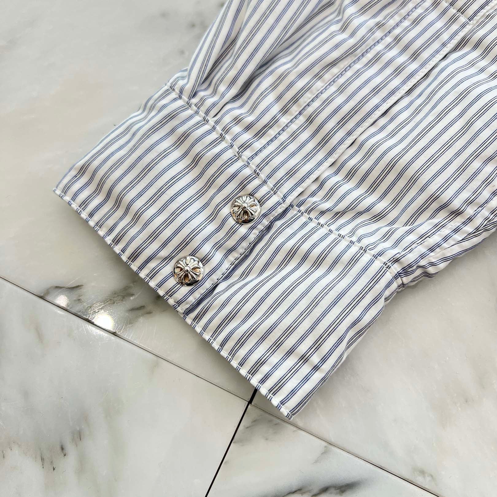 CHROME HEARTS Y NOT WORK DOG Striped Down Jacket Size XL クロムハーツ ワイノット ワークドッグ ストライプ ダウンジャケット サイズXL