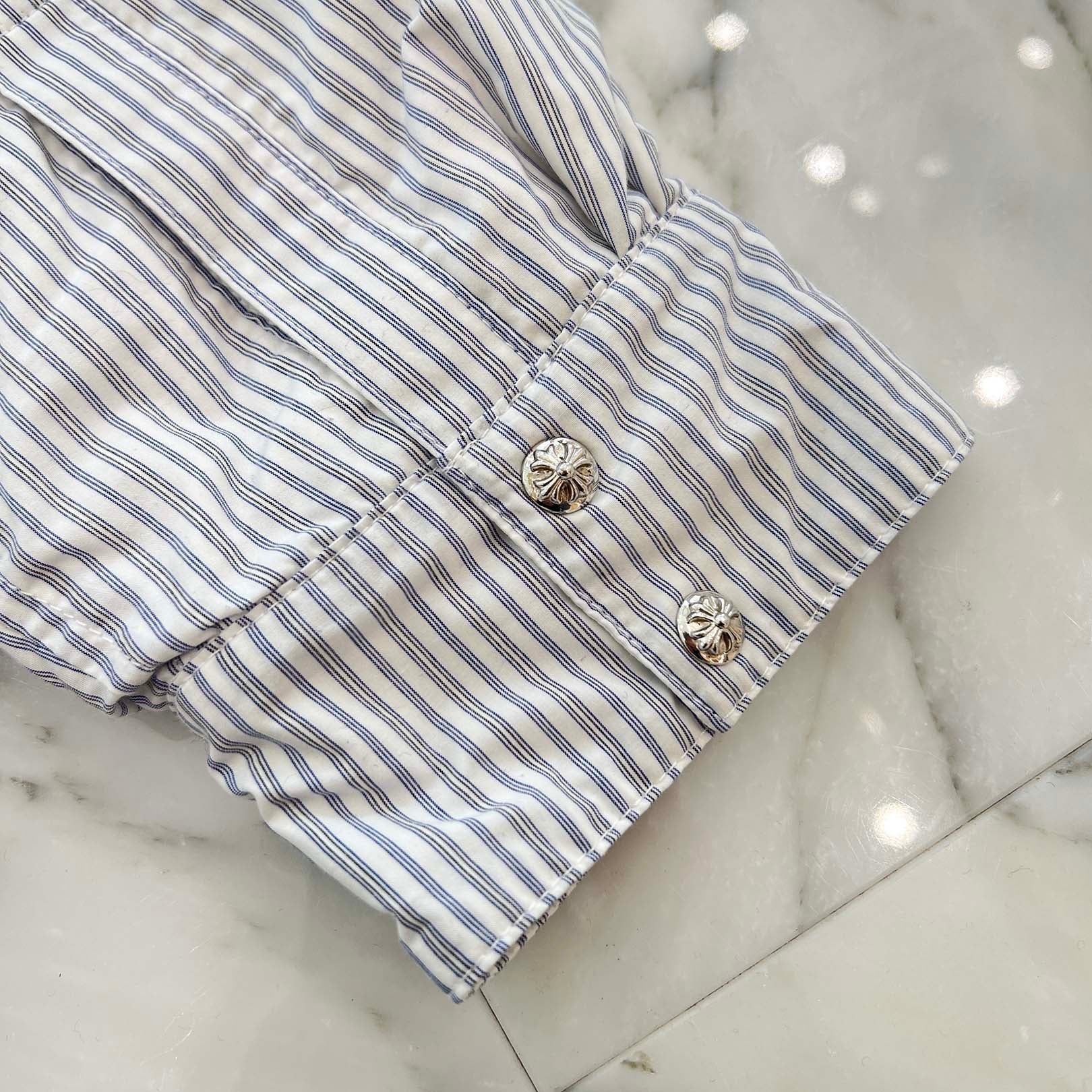 CHROME HEARTS Y NOT WORK DOG Striped Down Jacket Size XL クロムハーツ ワイノット ワークドッグ ストライプ ダウンジャケット サイズXL