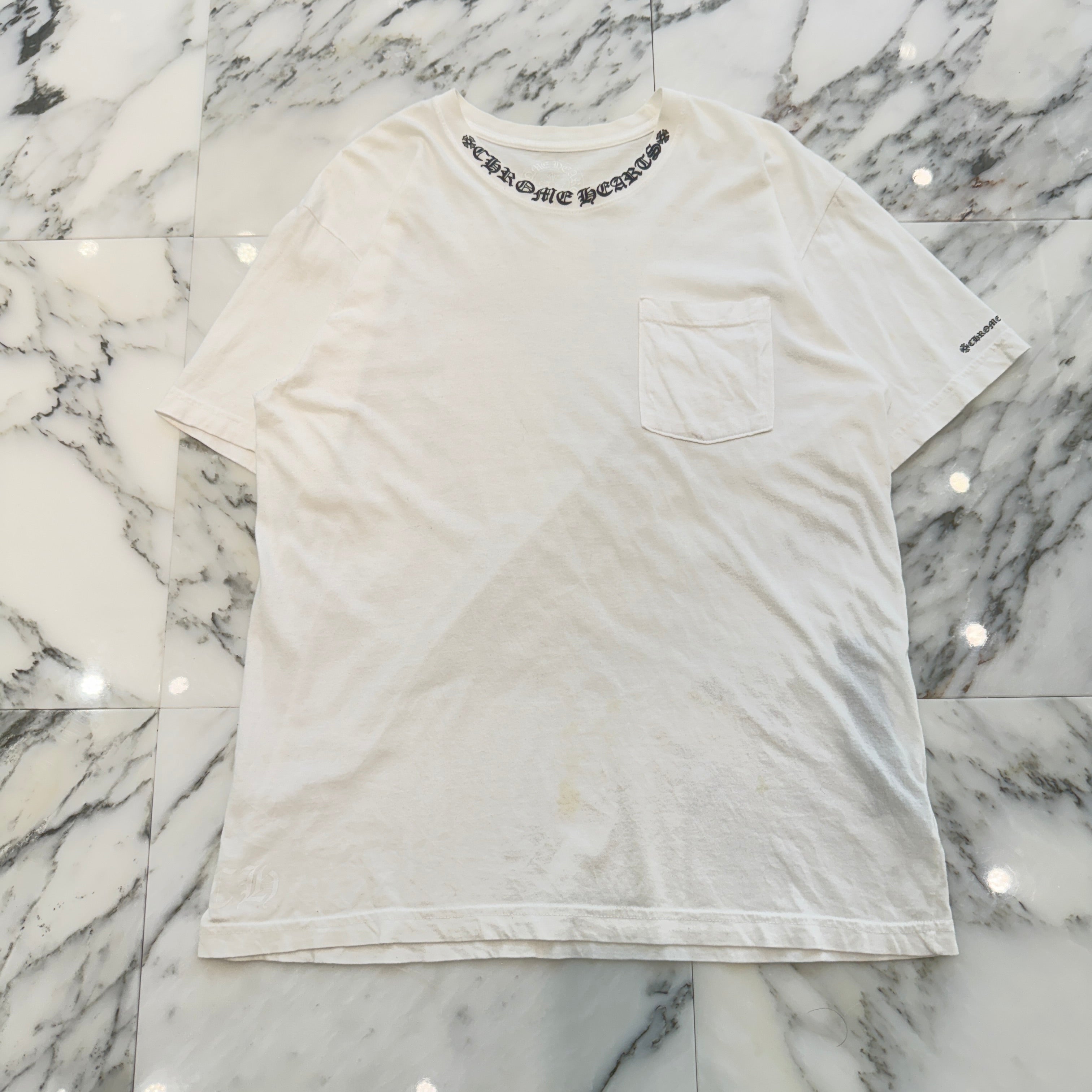 CHROME HEARTS Neck Logo Tee Size L クロムハーツ ネックロゴ Tシャツ サイズL