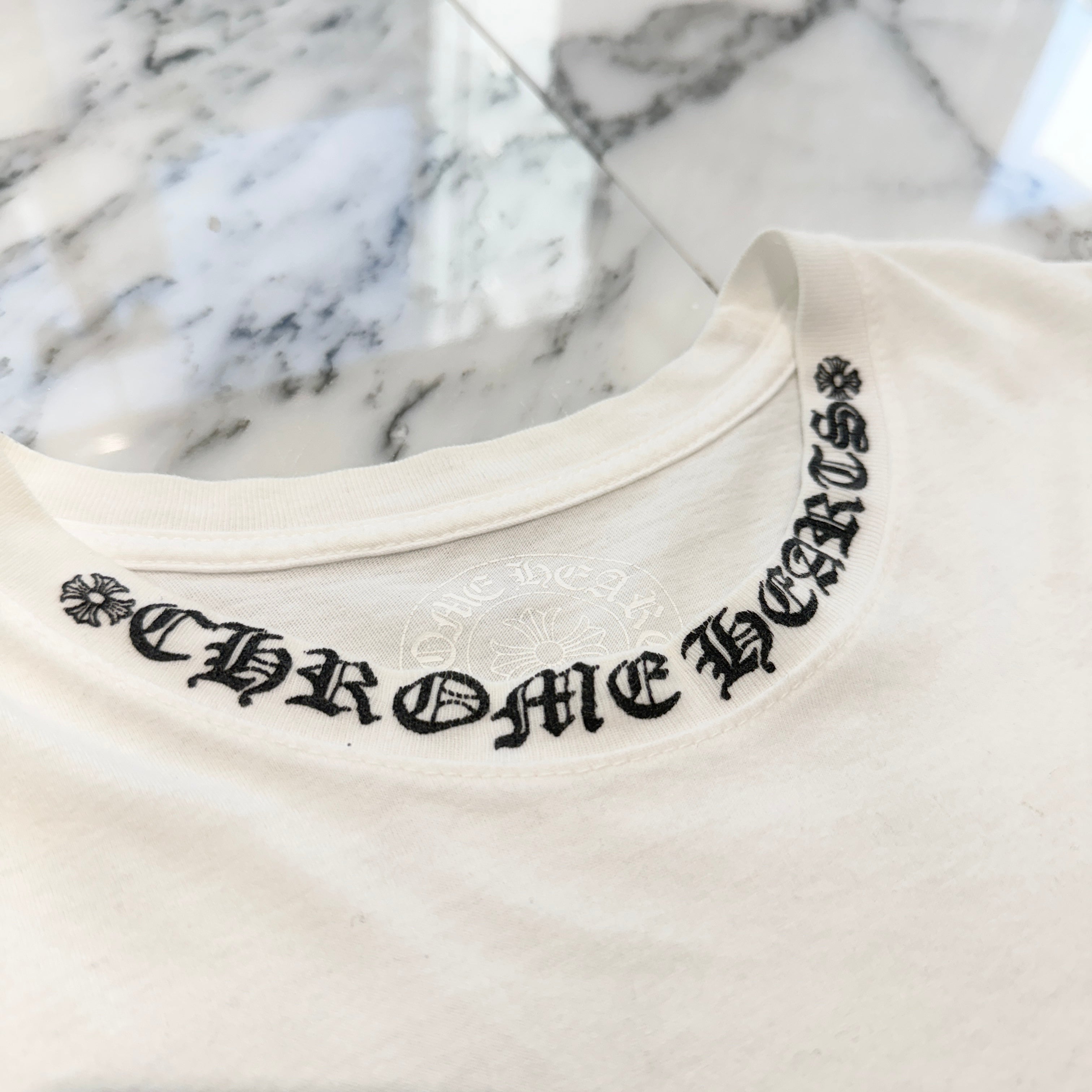 CHROME HEARTS Neck Logo Tee Size M クロムハーツ ネックロゴ Tシャツ サイズM