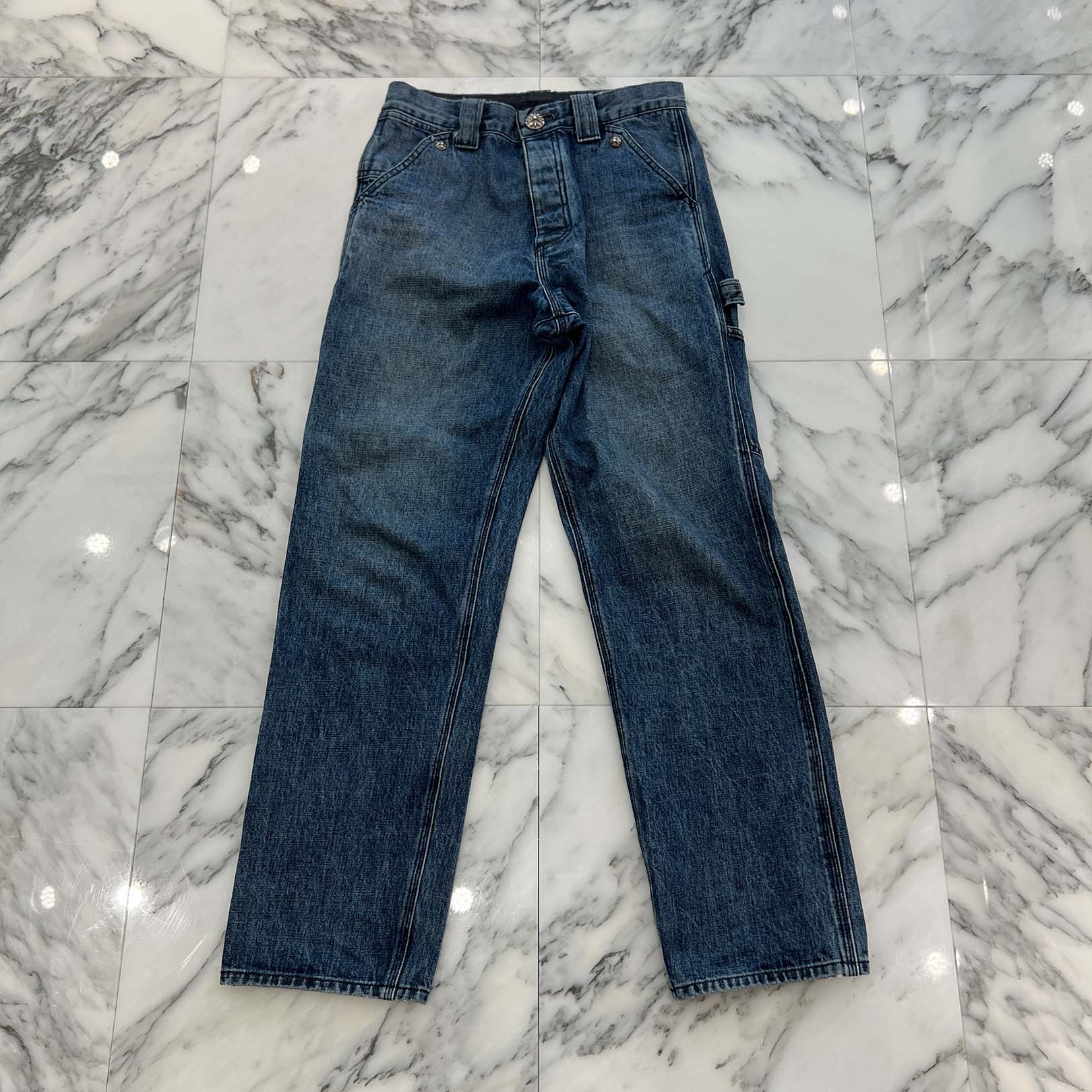 CHROME HEARTS Cross Ball Button Denim Pants Size 28 クロムハーツ クロスボールボタン デニムパンツ サイズ28