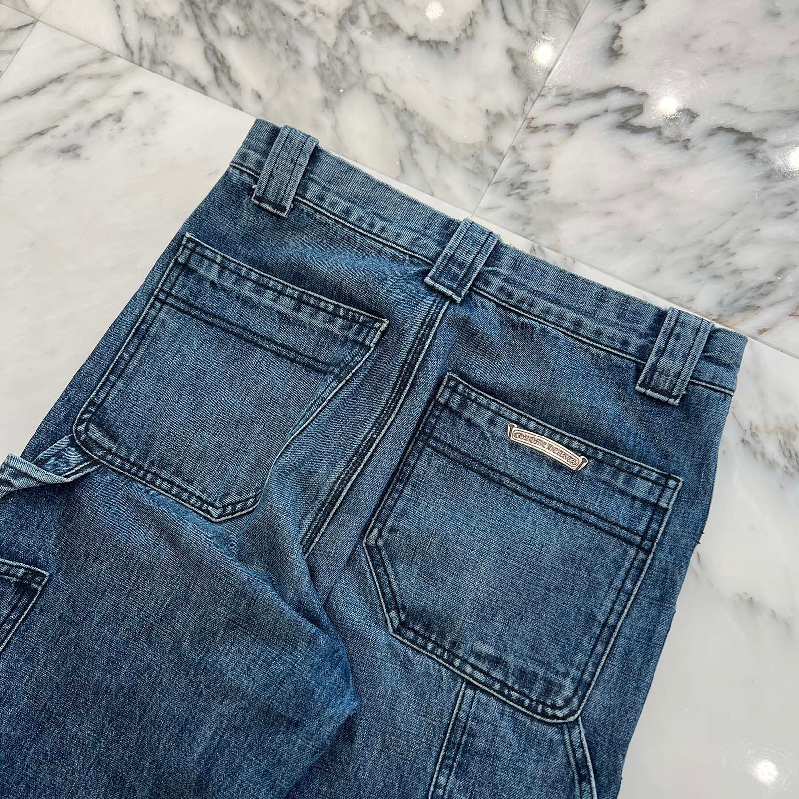 CHROME HEARTS Cross Ball Button Denim Pants Size 28 クロムハーツ クロスボールボタン デニムパンツ サイズ28