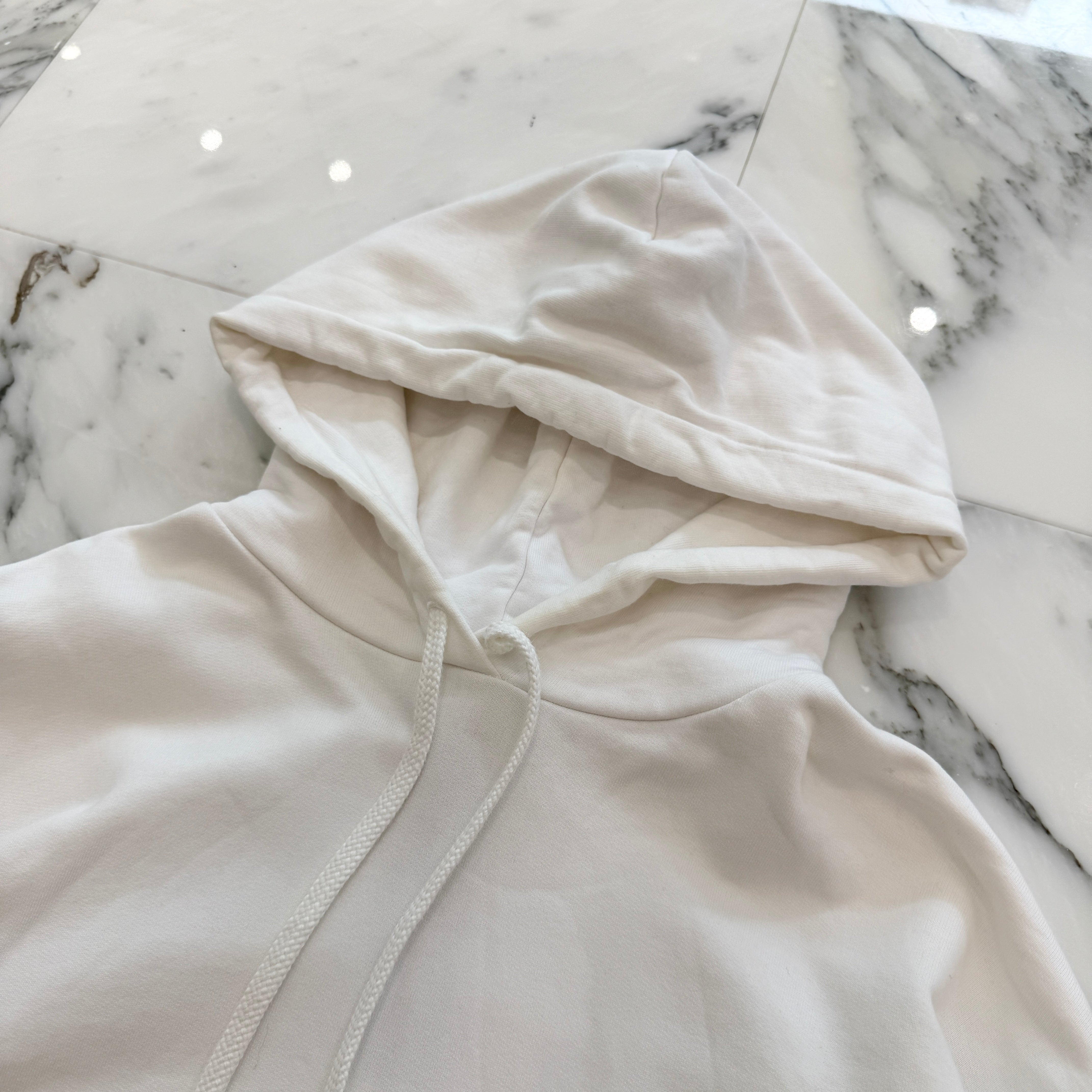 BALENCIAGA 2017AW Small Logo Print Pullover Hoodie 492249 TYK27 Size M バレンシアガ スモールロゴプリント プルオーバーフーディ サイズM