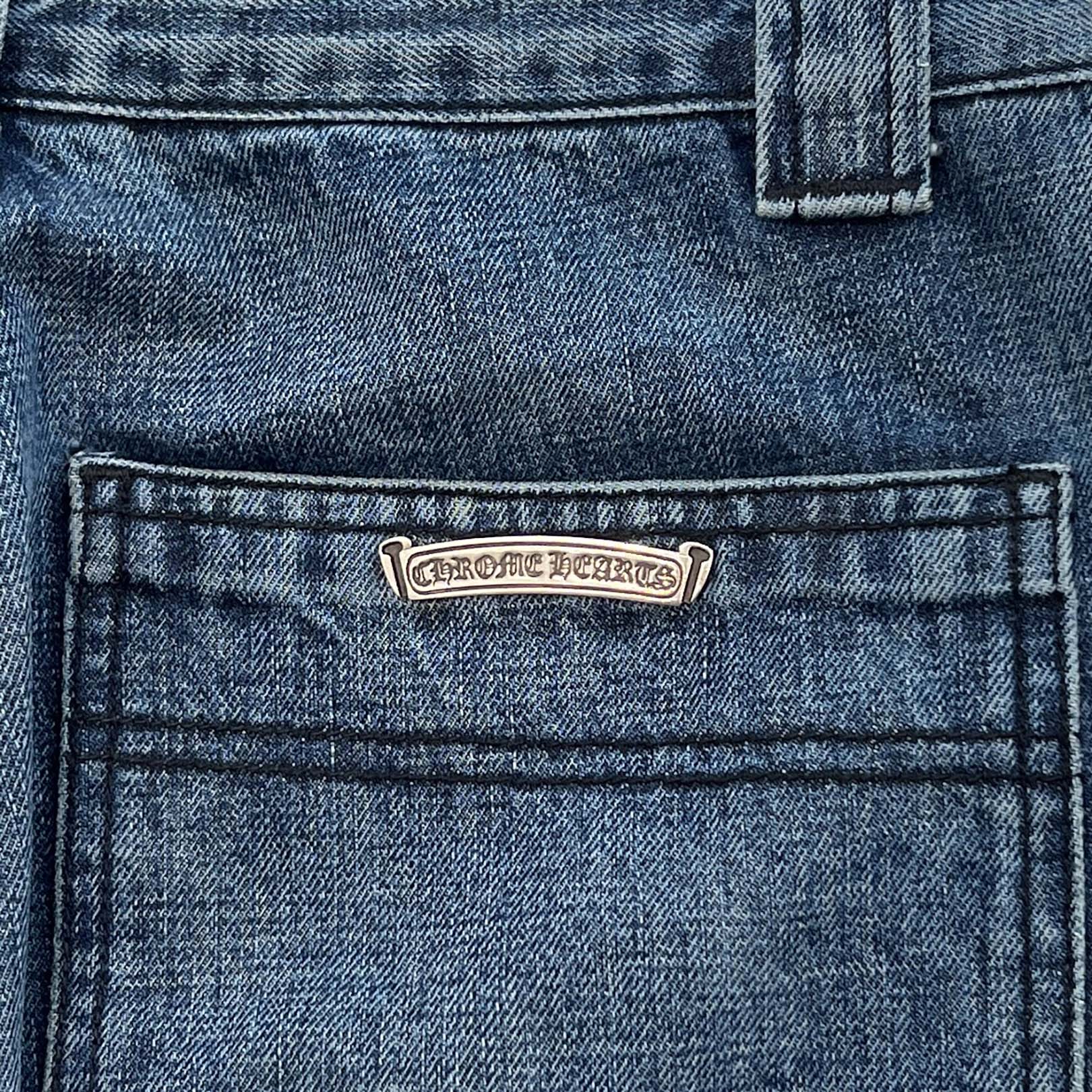 CHROME HEARTS Cross Ball Button Denim Pants Size 28 クロムハーツ クロスボールボタン デニムパンツ サイズ28