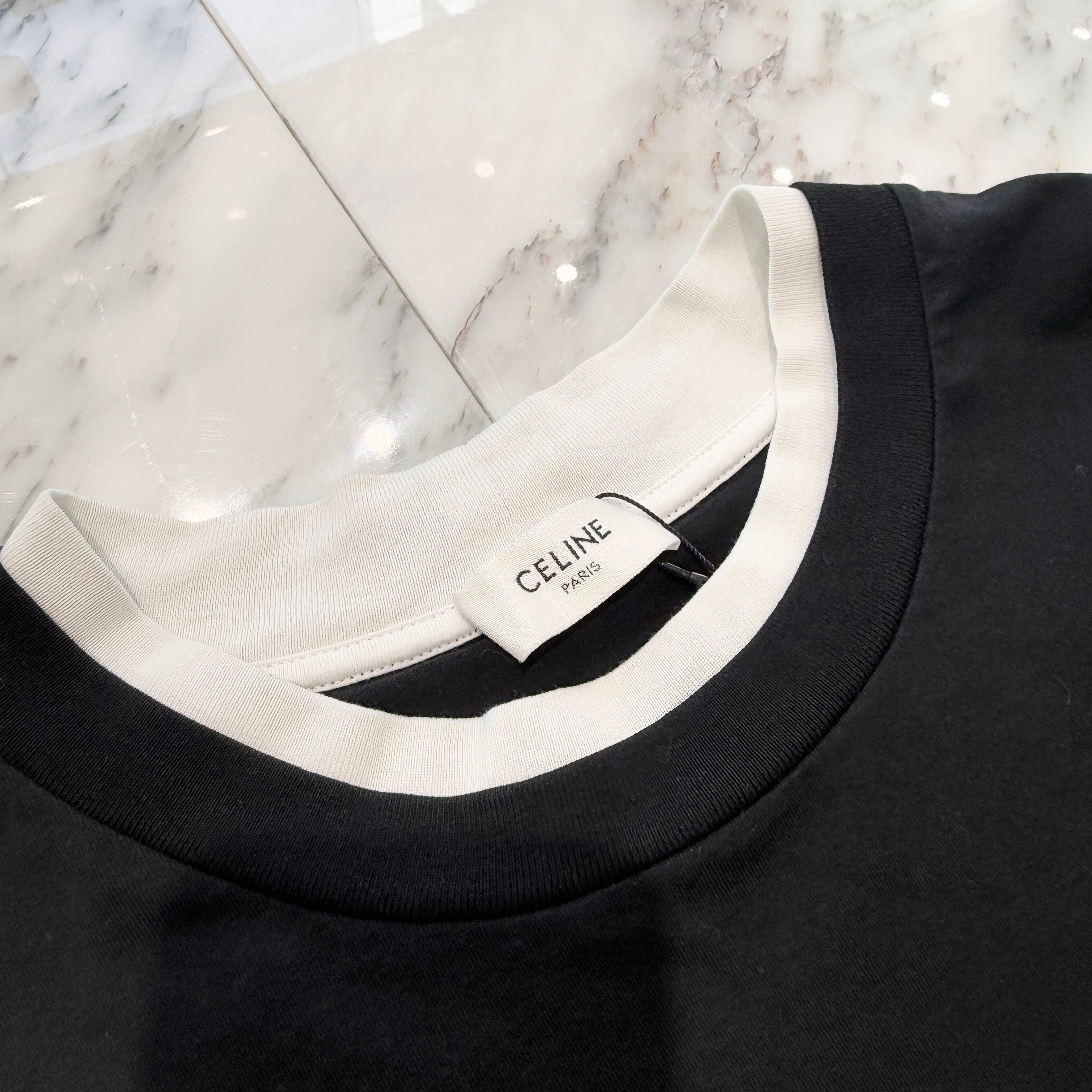 CELINE 2024AW 16 Loose Cotton Jersey Long Sleeve Tee 2X85N507Z