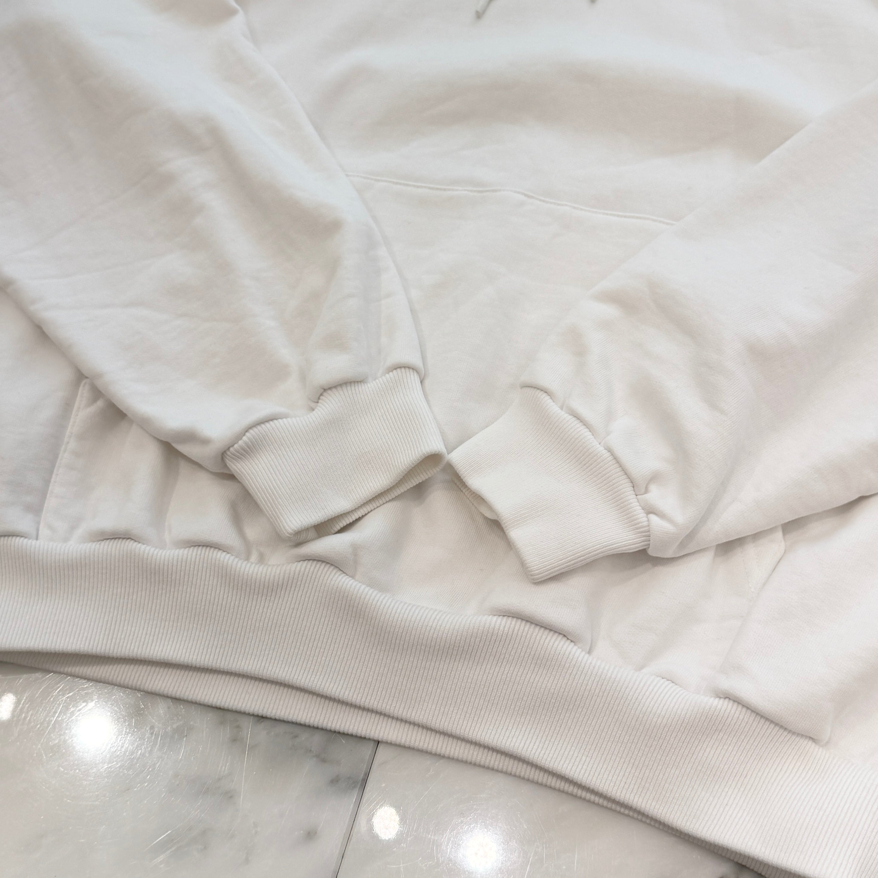 BALENCIAGA 2017AW Small Logo Print Pullover Hoodie 492249 TYK27 Size M バレンシアガ スモールロゴプリント プルオーバーフーディ サイズM