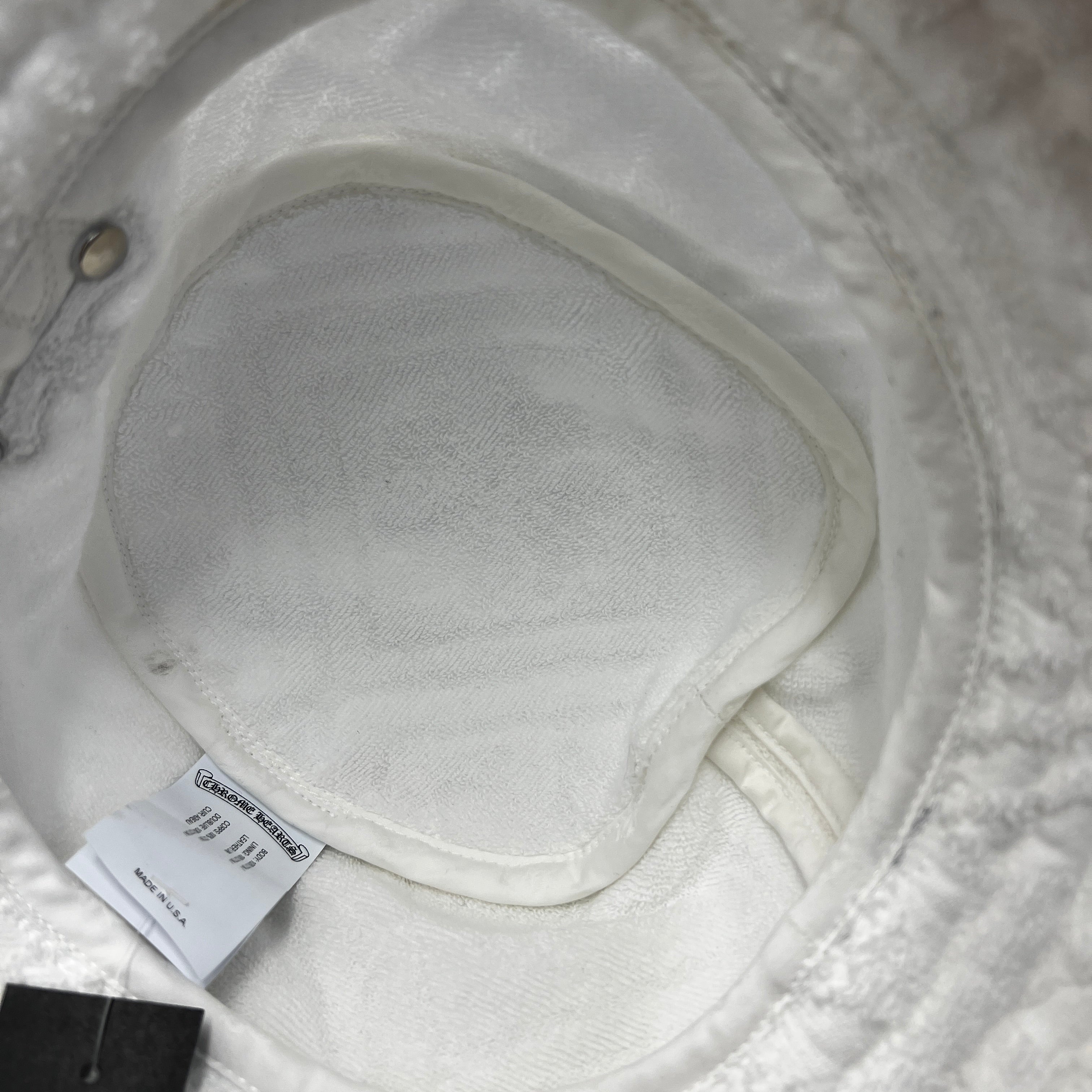 CHROME HEARTS 1 Cross Leather Patch Cotton Pile Bucket Hat Size L (60.5cm) クロムハーツ 1クロス レザーパッチ コットン パイル地 バケットハット サイズL (60.5cm)