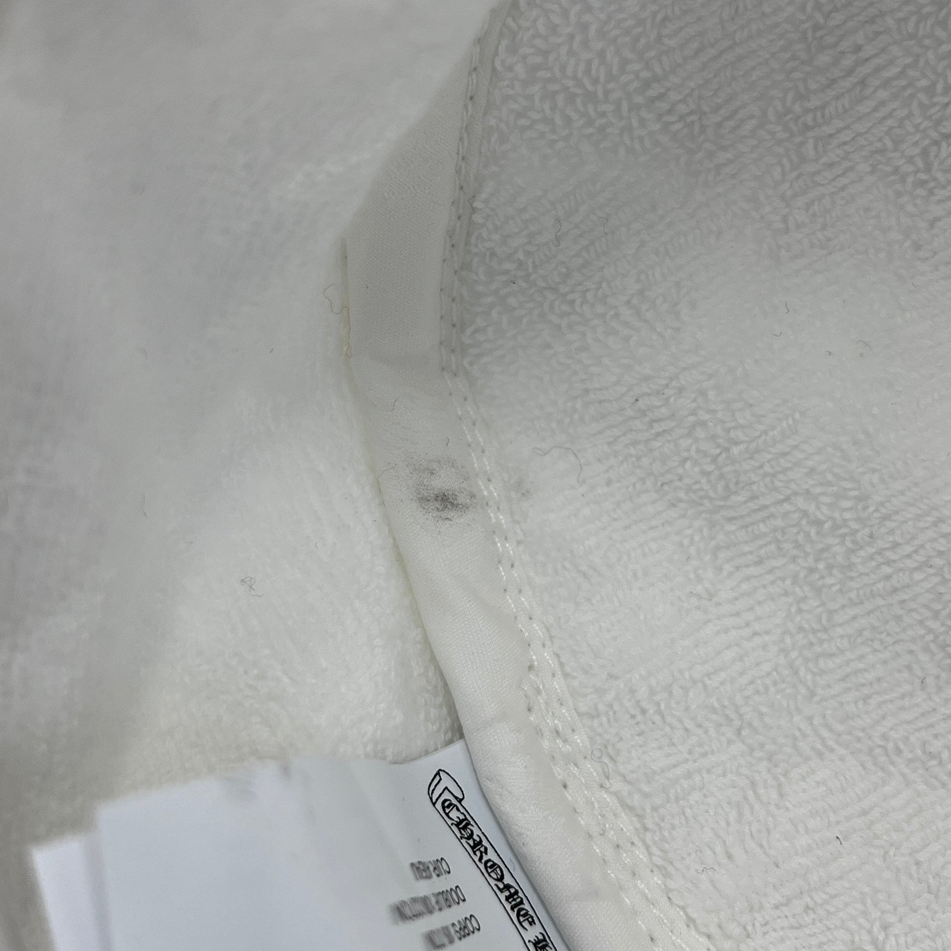 CHROME HEARTS 1 Cross Leather Patch Cotton Pile Bucket Hat Size L