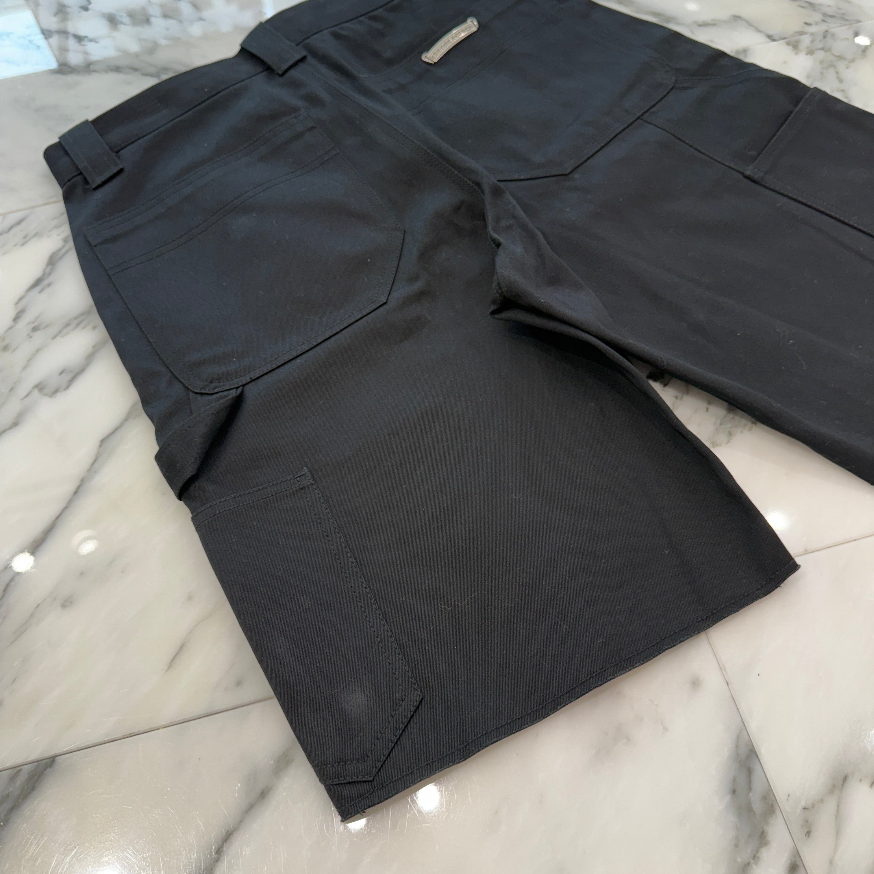 CHROME HEARTS Carpenter Cross Ball Button Denim Shorts Size 34 クロムハーツ カーペンター クロスボールボタン デニムショーツ サイズ34