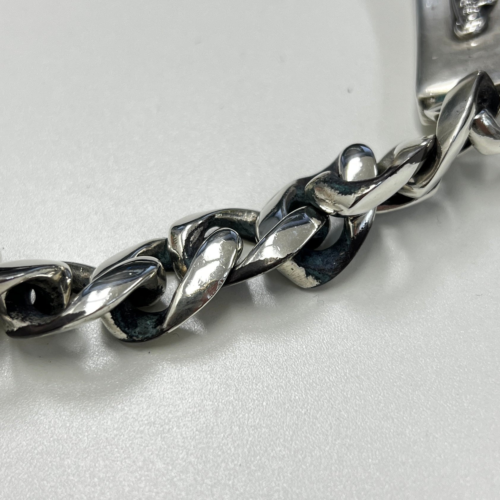 CHROME HEARTS Baby ID Floral Cross Bracelet 11LINK クロムハーツ ベビー ID フローラルクロス ブレスレット 11リンク シルバー925