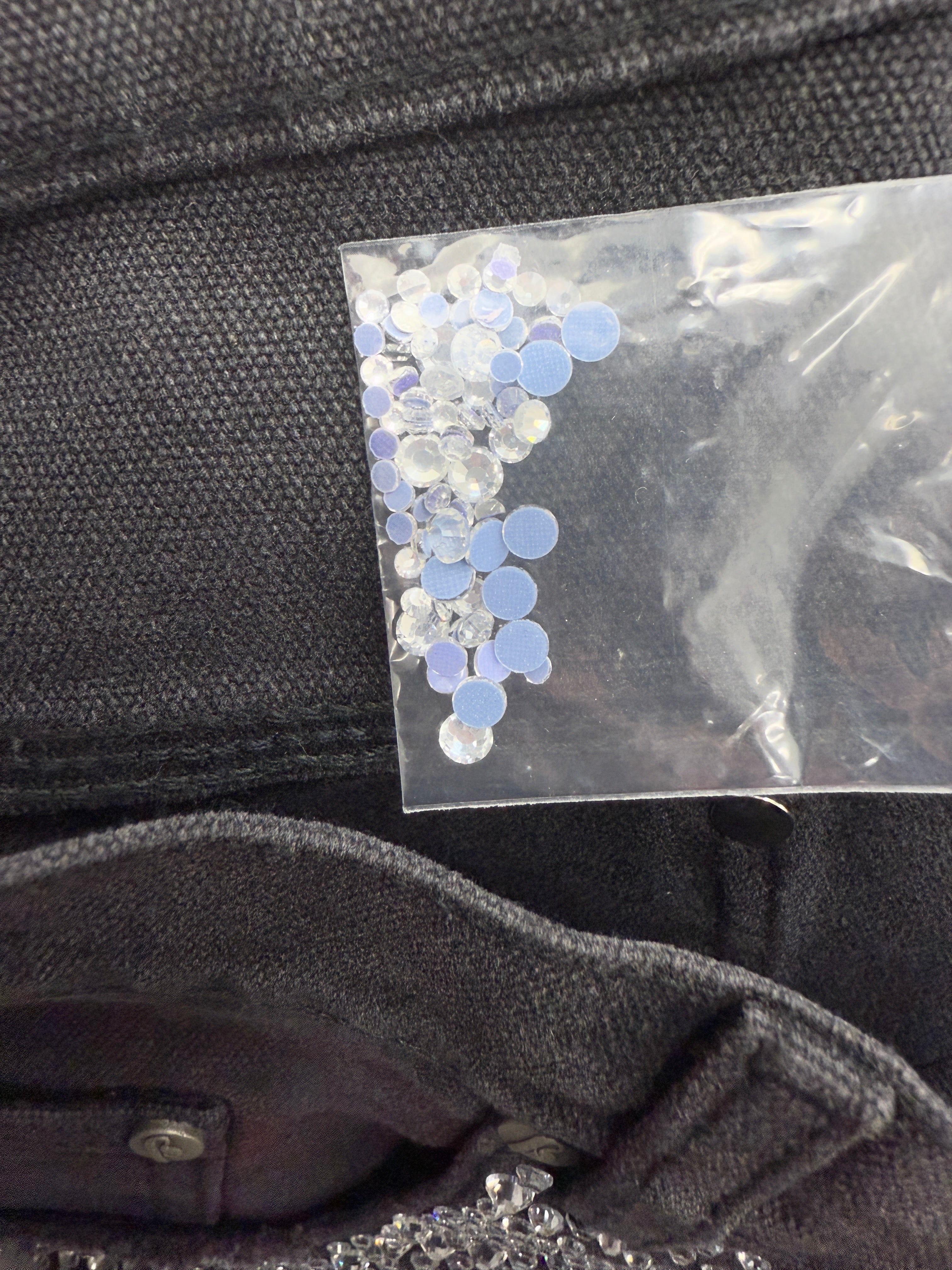 BIRTH OF ROYAL CHILD 2024AW REDIAL 20K DIAMND JORTS / WASHED BLK BC24SSSP02 Size XL バースオブロイヤルチャイルド レディアル ダイヤモンド風装飾 ショーツ / ウォッシュドブラック サイズXL