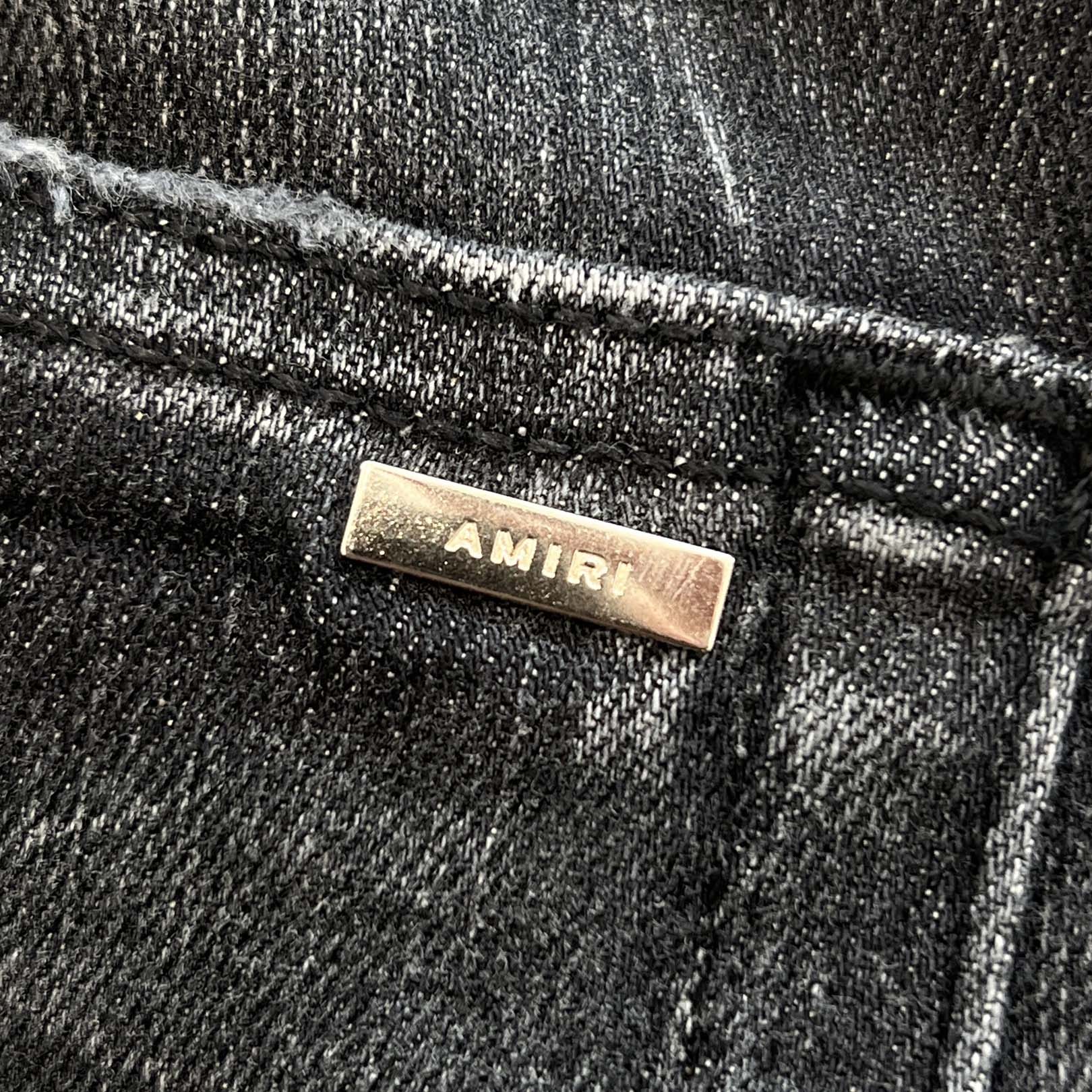 AMIRI MX-1 Leather Jeans Storm Skinny Denim Size 33 アミリ MX-1 レザージーンズストームスキニーデニム サイズ33