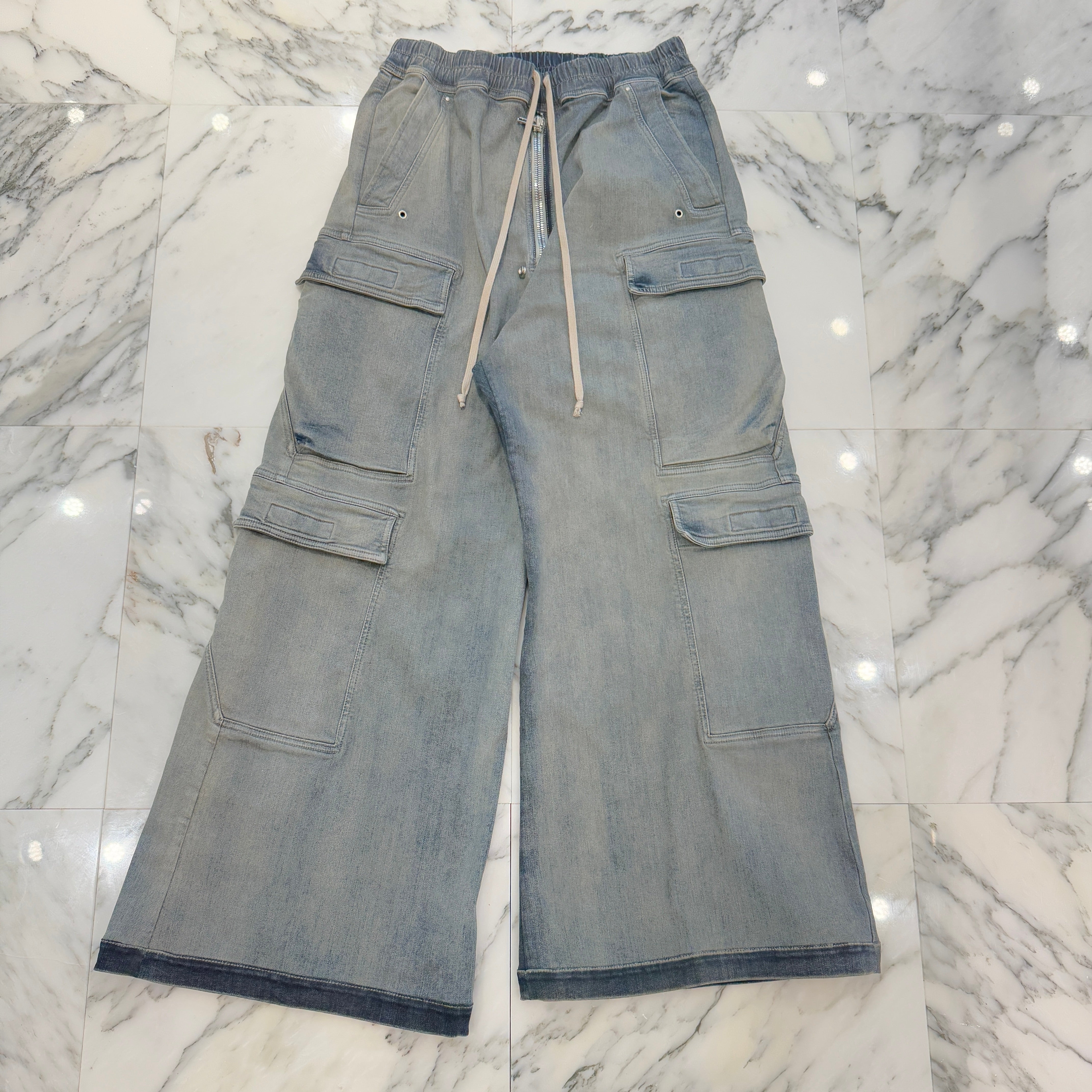 Rick Owens DRKSHDW 2024AW Double Cargo Jumbo Belas Jeans  DS02D2324SKY Size M リックオウエンス ダークシャドウ ダブル カーゴ ジャンボ ベラス ジーンズ サイズM