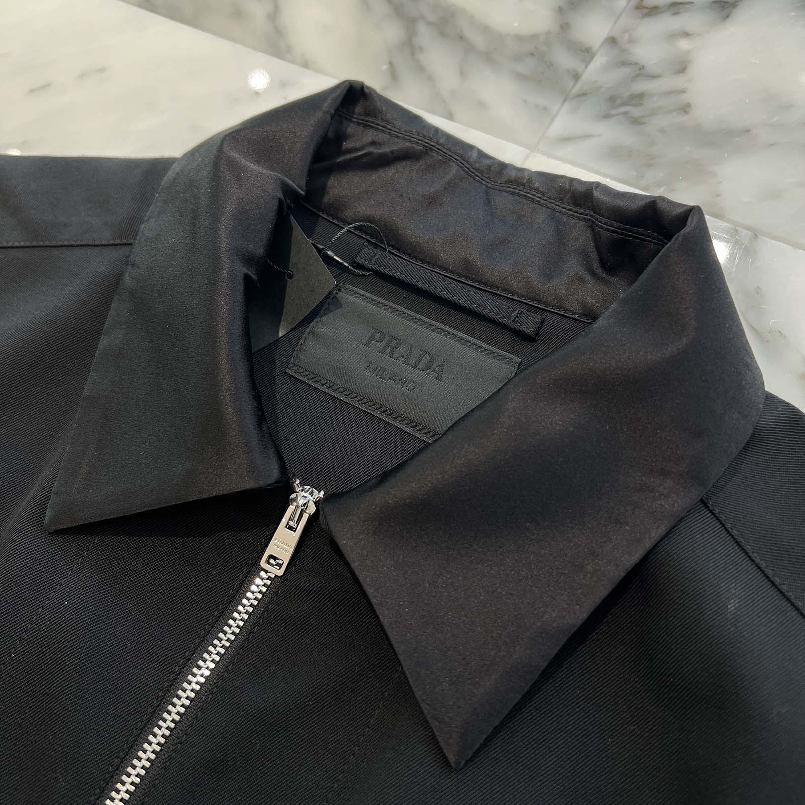 PRADA 2023AW Triangle Logo Plate Wool Zip-Up Blouson SC655 S231 11A6 Size L プラダ トライアングルロゴプレート ウール ジップアップブルゾン サイズL
