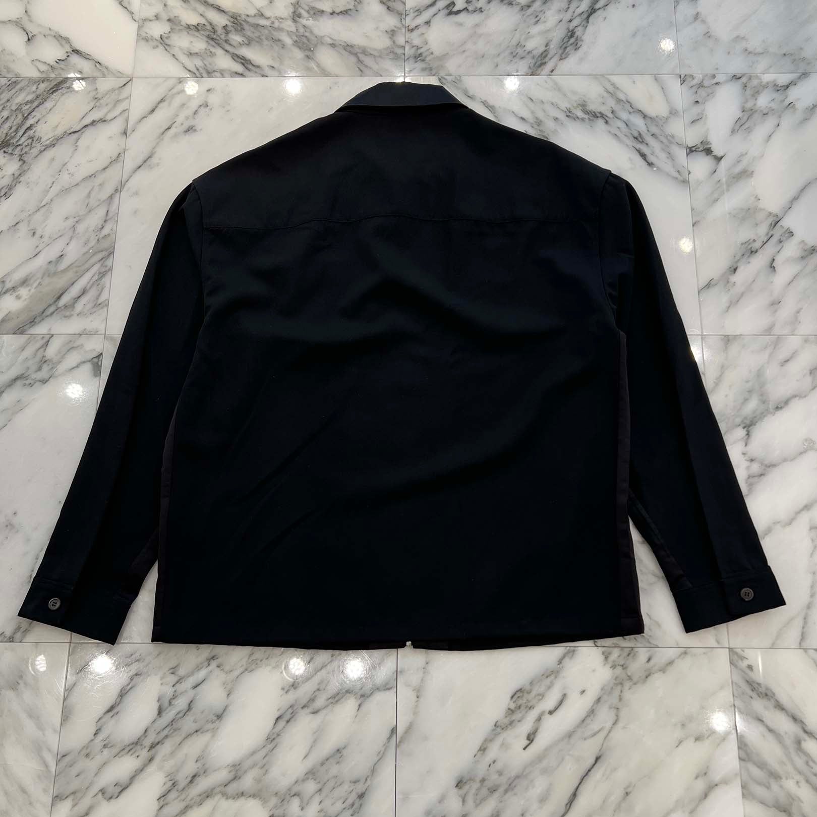 PRADA 2023AW Triangle Logo Plate Wool Zip-Up Blouson SC655 S231 11A6 Size L プラダ トライアングルロゴプレート ウール ジップアップブルゾン サイズL