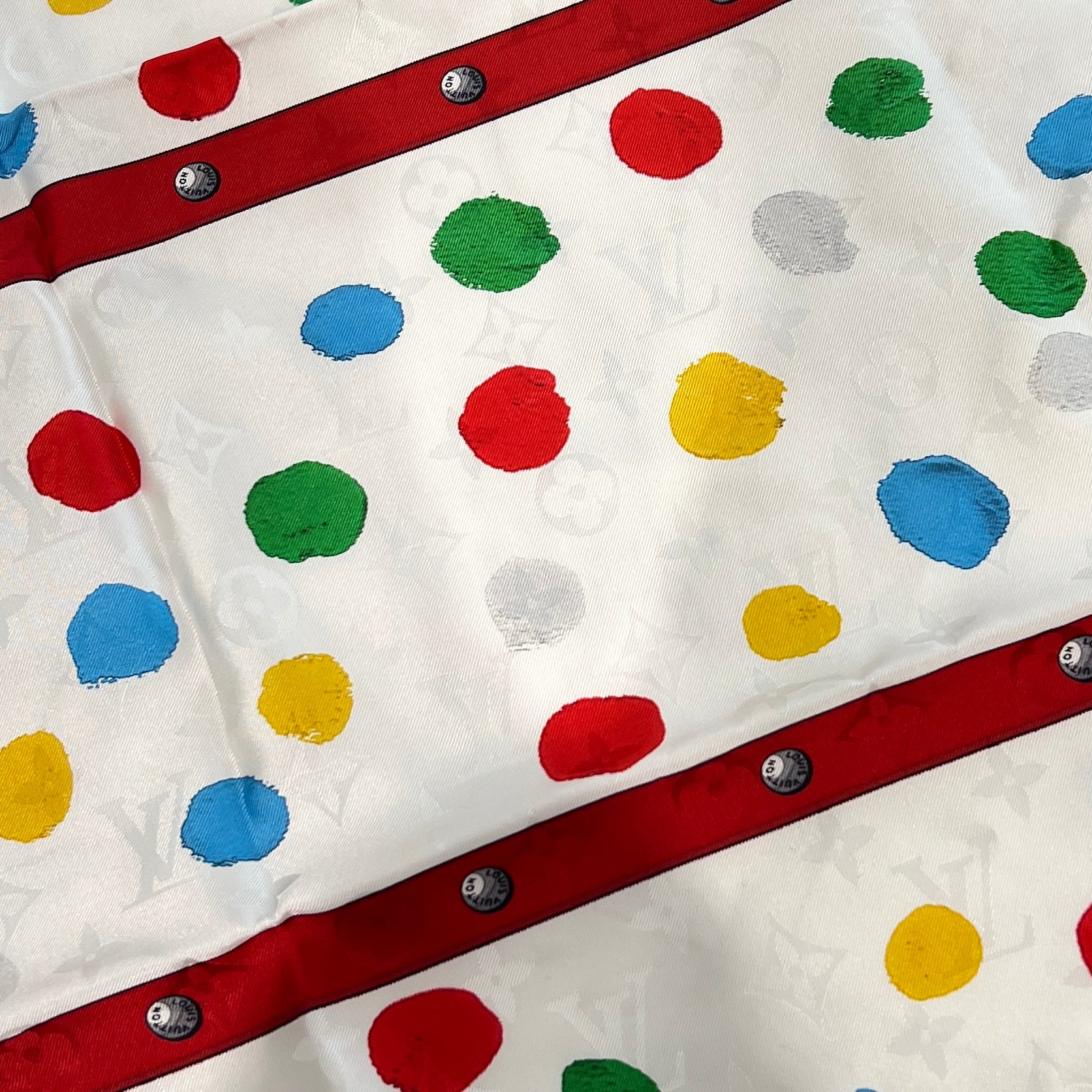 LOUIS VUITTON × YAYOI KUSAMA 2023SS Kare 90 Painted Dot Scarf ルイ