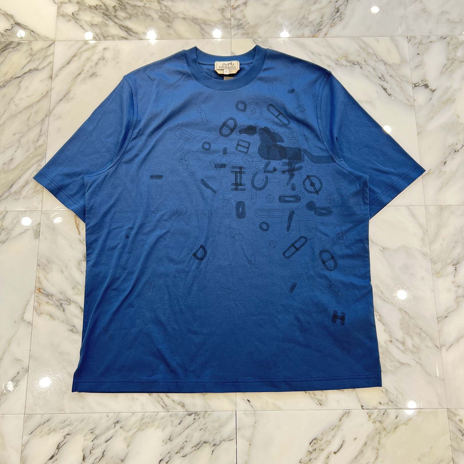 HERMES 2025SS Fragments Equestres Print Tee H557910HA Size L エルメス フラグメント エクエストレス プリント Tシャツ サイズL