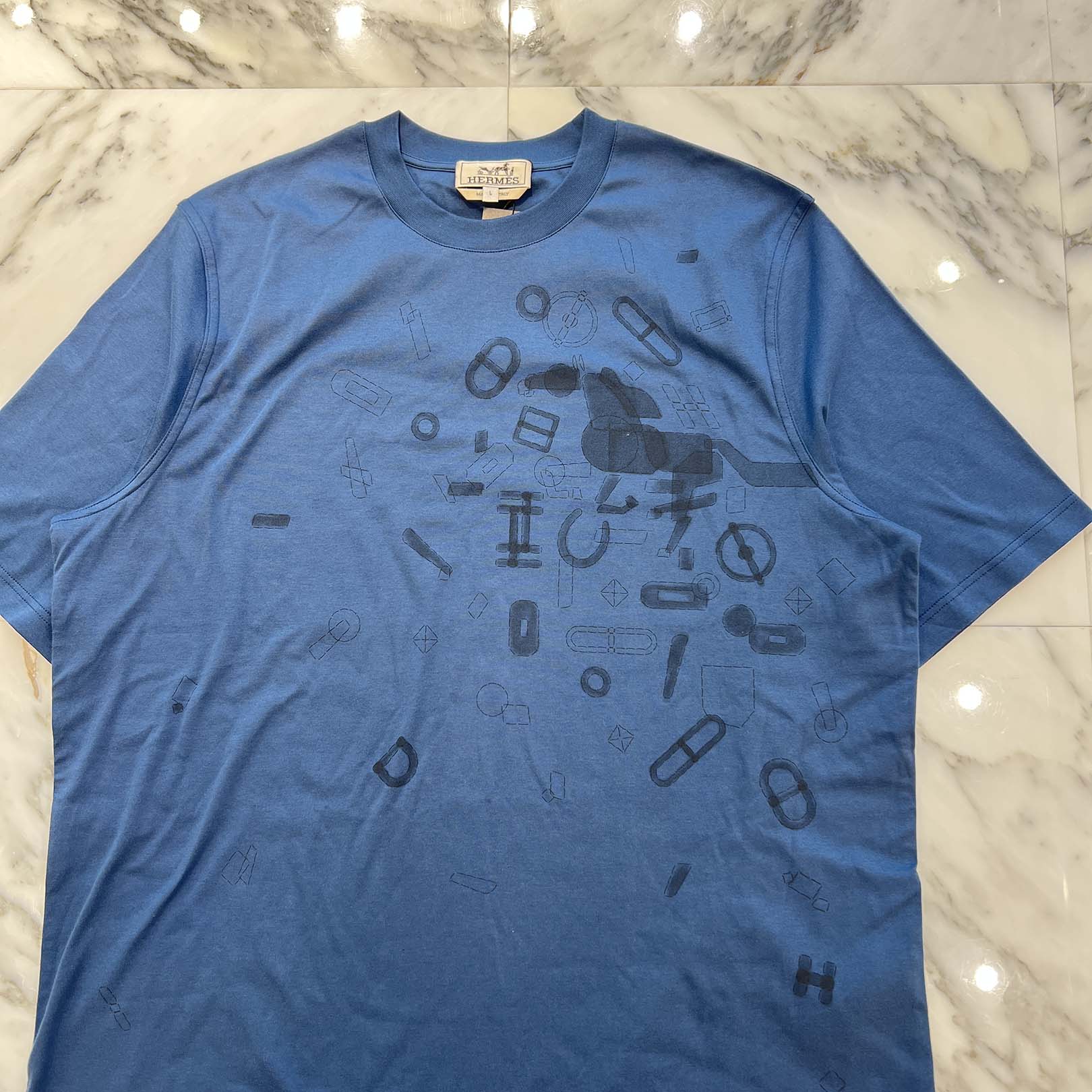 HERMES 2025SS Fragments Equestres Print Tee H557910HA Size L エルメス フラグメント エクエストレス プリント Tシャツ サイズL