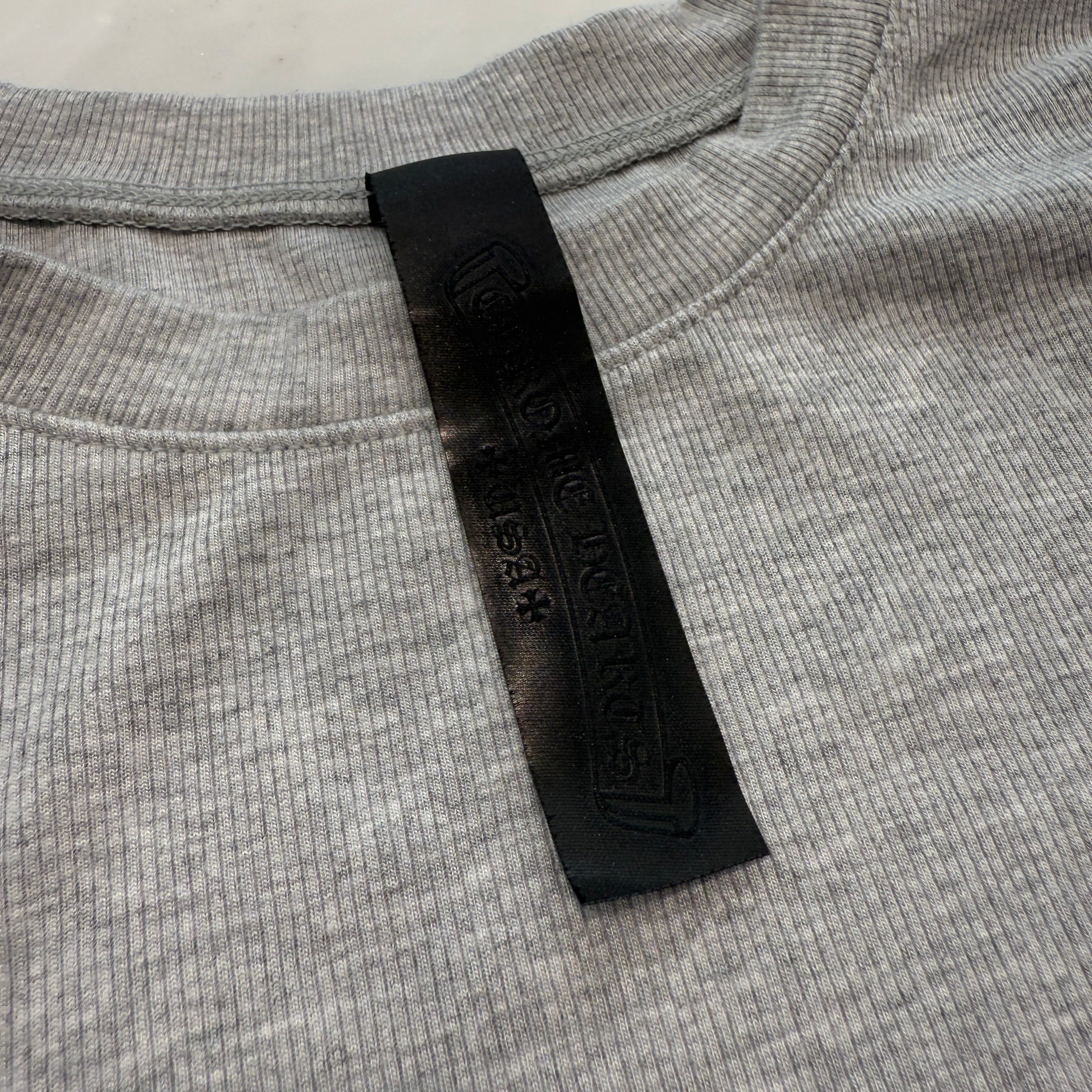 CHROME HEARTS Y NOT Slim Fit CH Logo Embroidery Thermal Rayon Long Sleeve Tee Size S クロムハーツ ワイノット スリムフィット CHロゴ刺繍 サーマル レーヨン ロングスリーブTシャツ サイズS