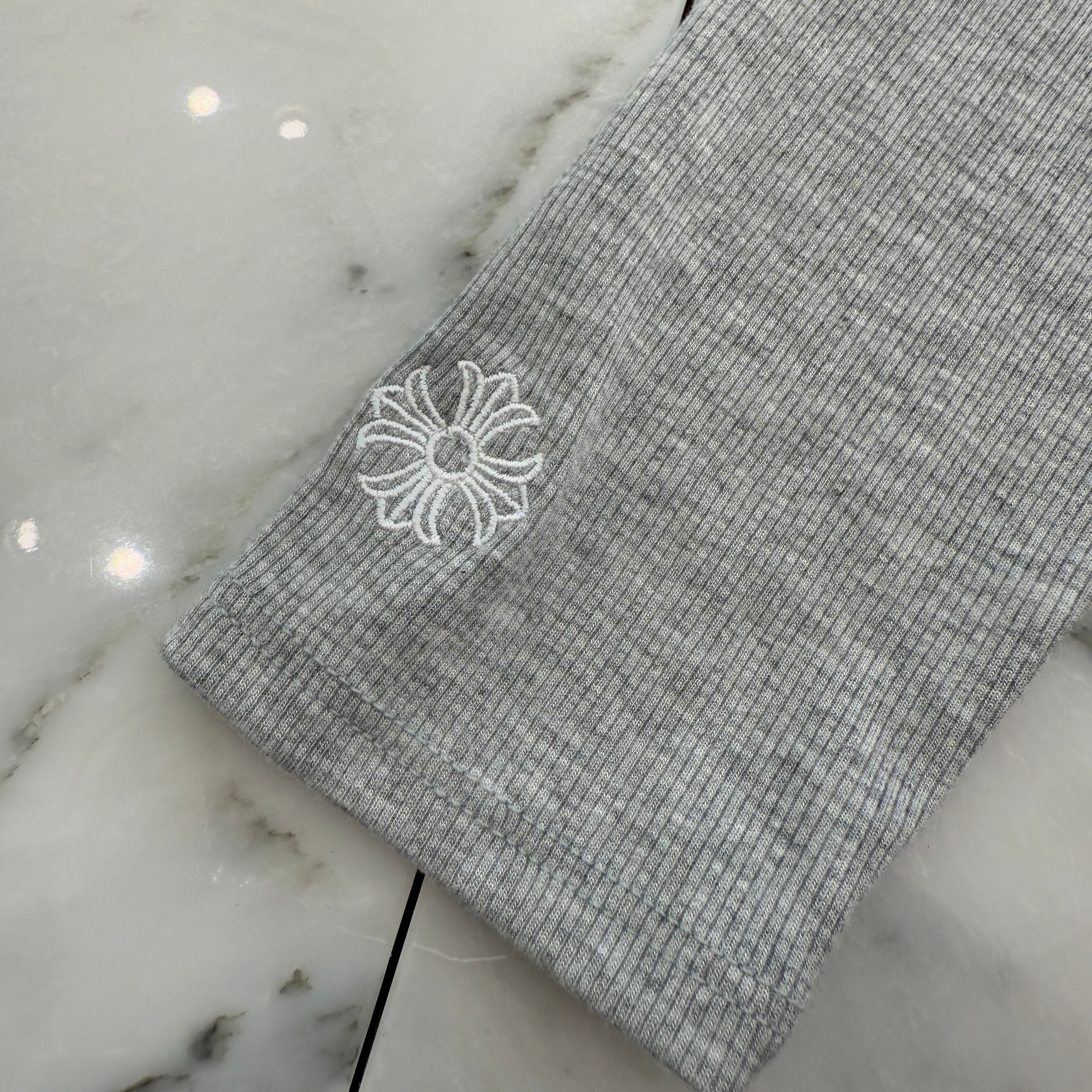 CHROME HEARTS Y NOT Slim Fit CH Logo Embroidery Thermal Rayon Long Sleeve Tee Size S クロムハーツ ワイノット スリムフィット CHロゴ刺繍 サーマル レーヨン ロングスリーブTシャツ サイズS