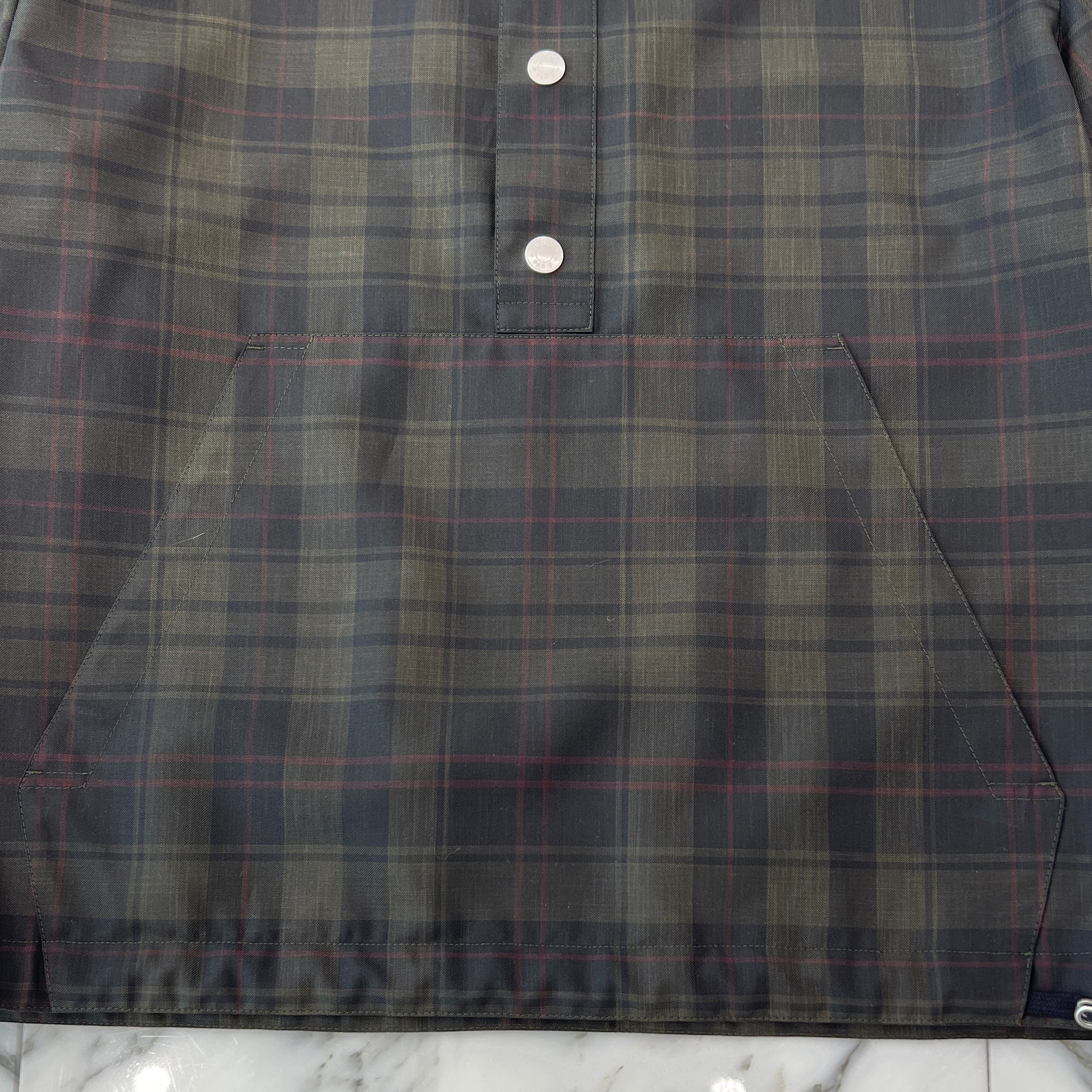 HERMES Check Anorak Tee Size 50 エルメス チェック アノラック Tシャツ サイズ50