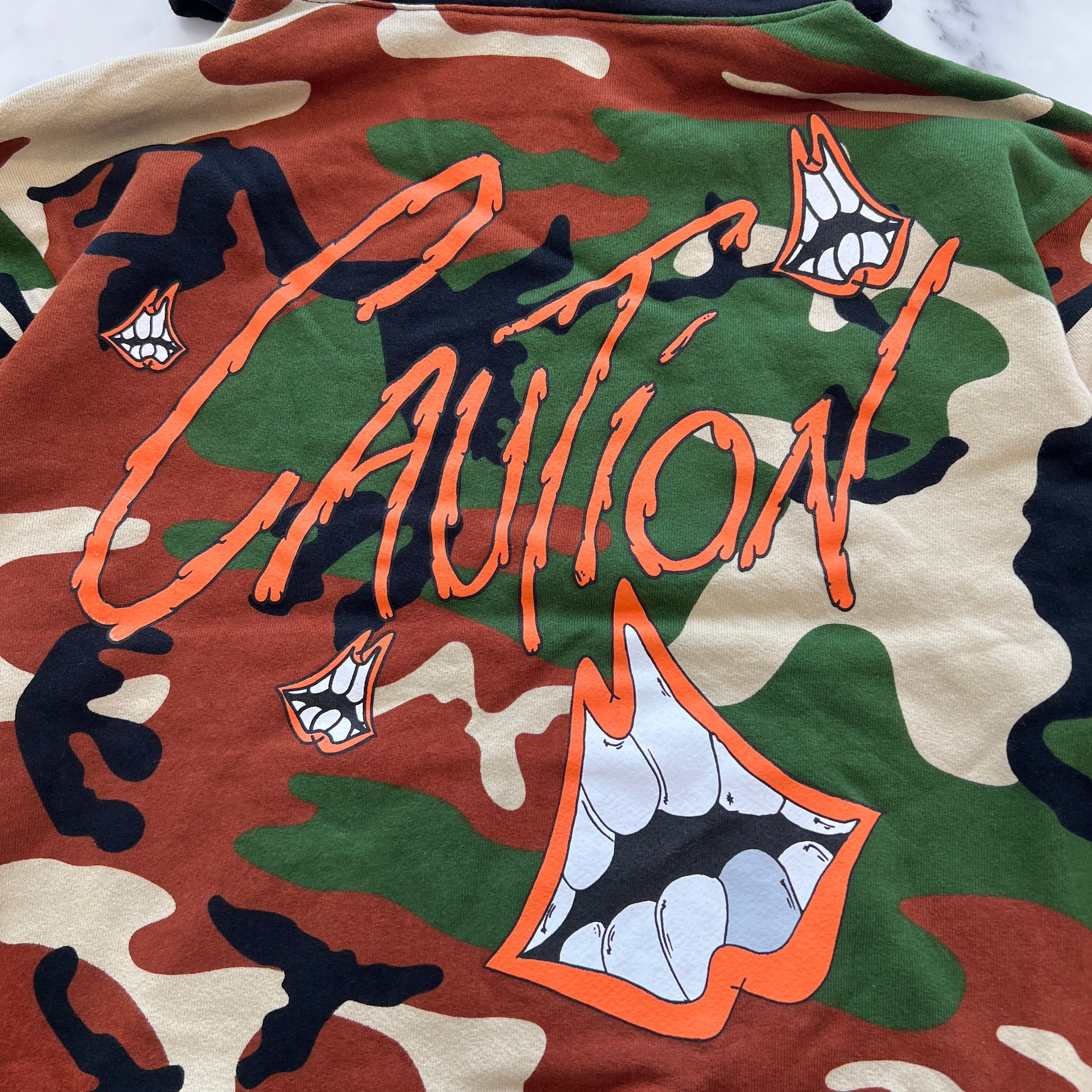 CHROME HEARTS × MATTY BOY 2022SS PPO CAUTION HD PLVR Size L クロムハーツ × マッティボーイ コーションプルオーバーフーディ サイズ L