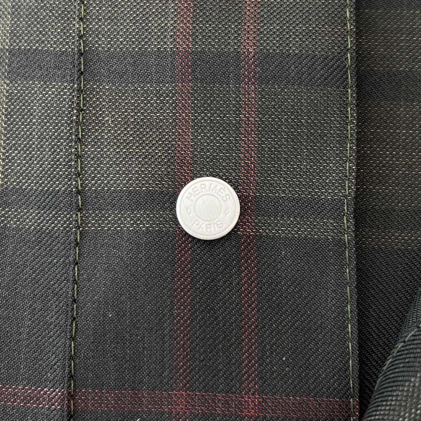 HERMES Check Anorak Tee Size 50 エルメス チェック アノラック Tシャツ サイズ50