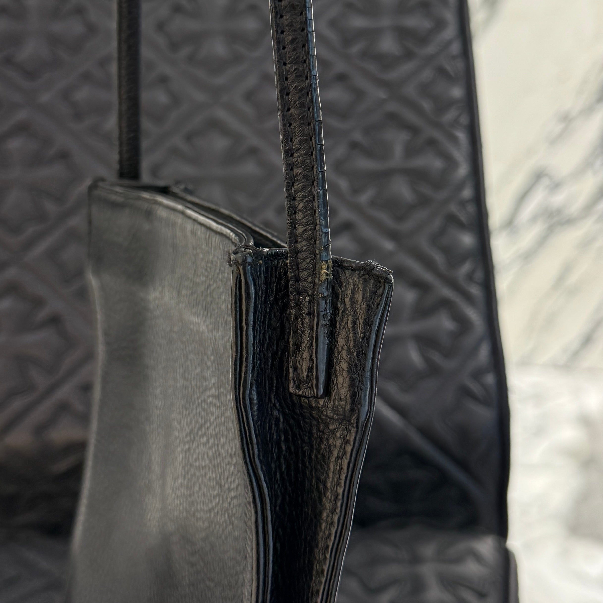 CHROME HEARTS CH Silver Cross Square Pocket Leather Shoulder Bag クロムハーツ CH シルバークロス スクエアポケット レザーショルダーバッグ