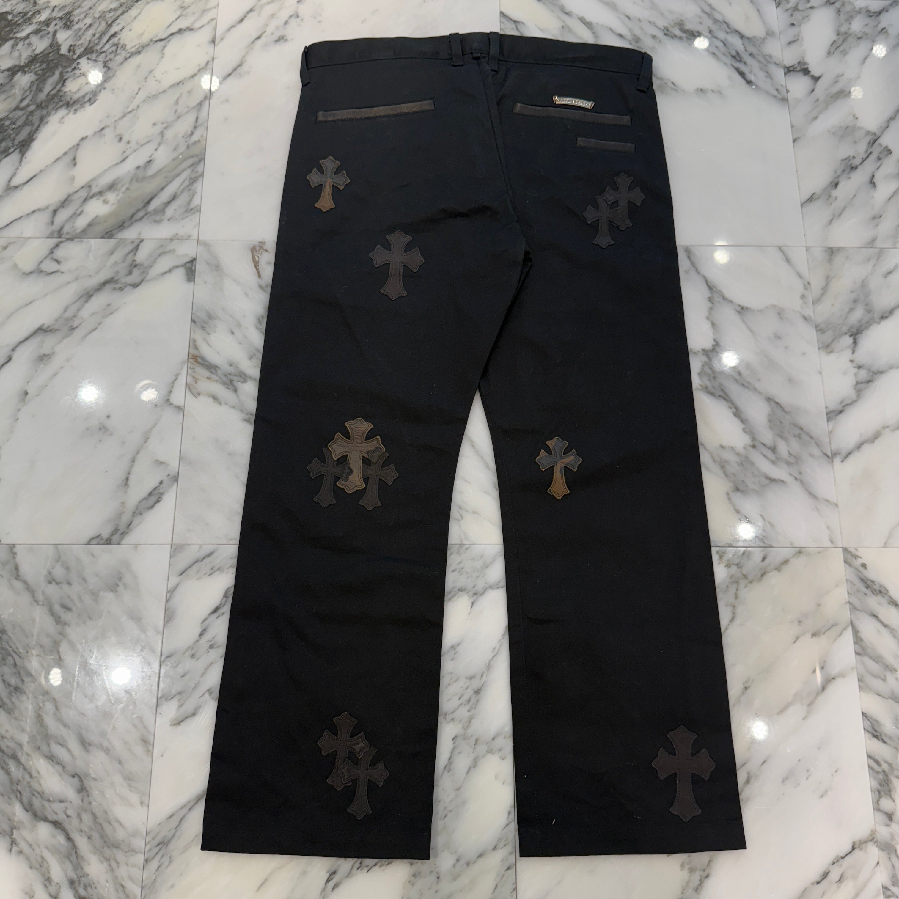 CHROME HEARTS Cemetery Cross Patch Denim Pants Size38 クロムハーツ セメタリー クロスパッチ デニムジーンズ ブラック サイズ38