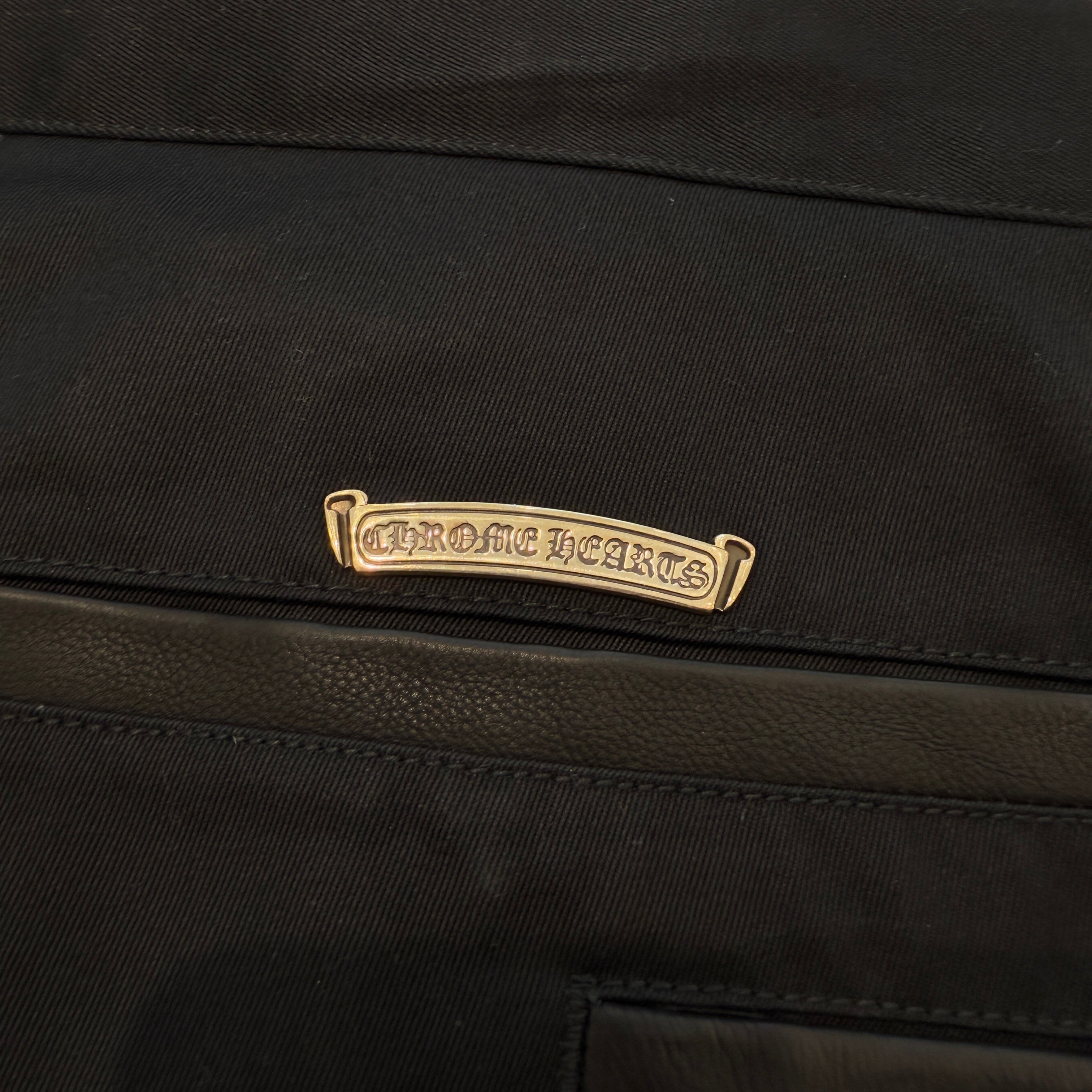 CHROME HEARTS Cemetery Cross Patch Denim Pants Size38 クロムハーツ セメタリー クロスパッチ デニムジーンズ ブラック サイズ38