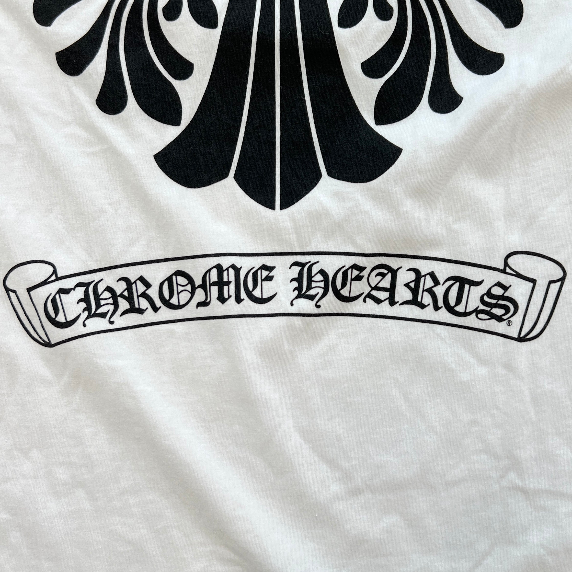 CHROME HEARTS Back Scroll CH Plus Cross Long Sleeve Tee Size M クロムハーツ バックスクロール CHプラスクロス ロングスリーブTシャツ サイズM