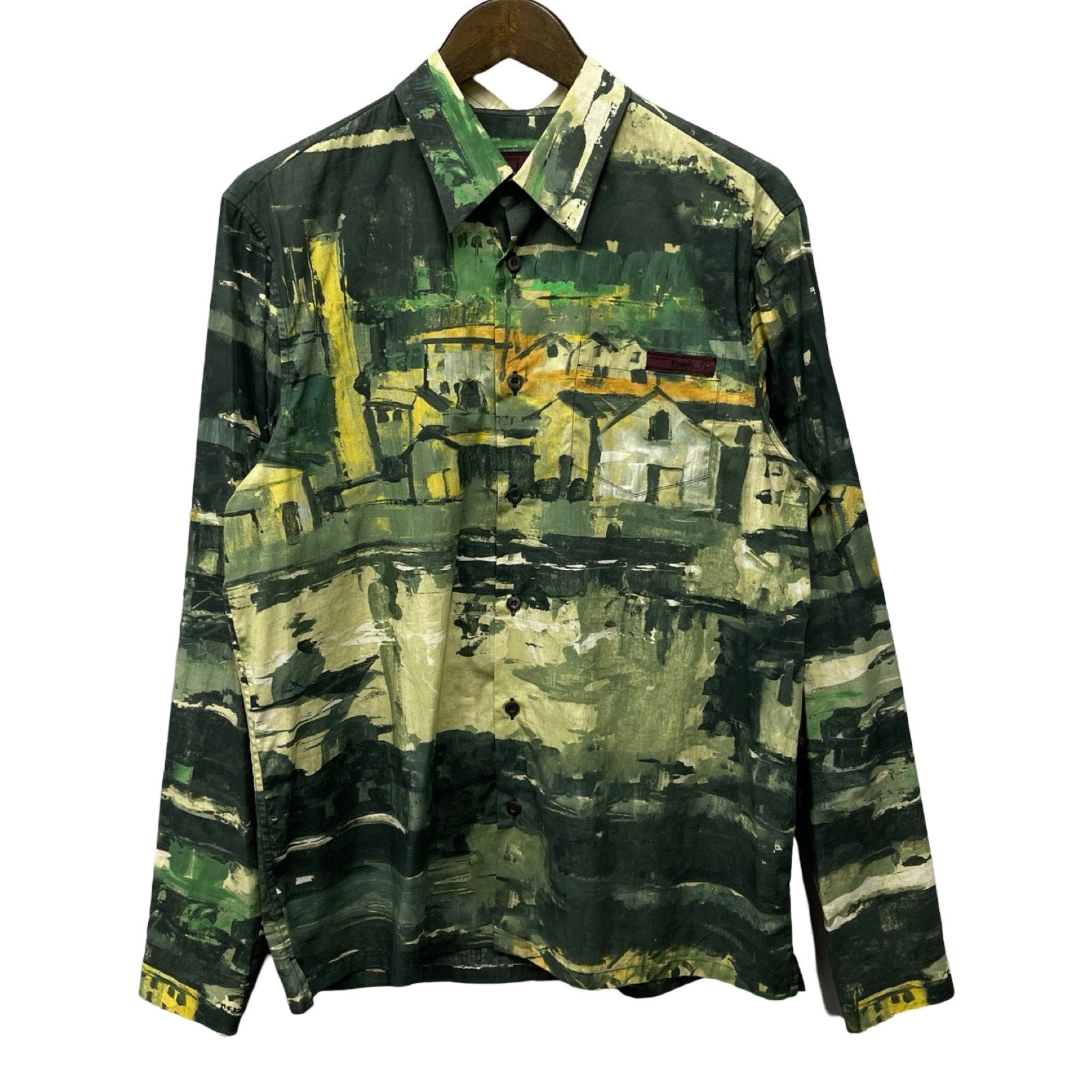 PRADA 2017AW Village Print Shirt UCN123 S172 1PHE Size 39 15 1/2