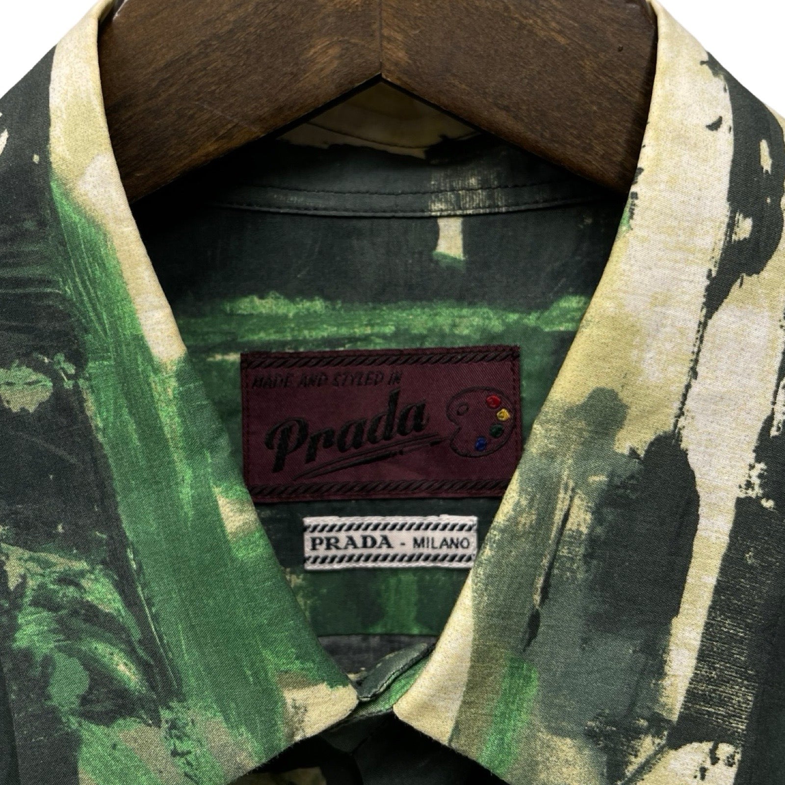 PRADA 2017AW Village Print Shirt UCN123 S172 1PHE Size 39 15 1/2