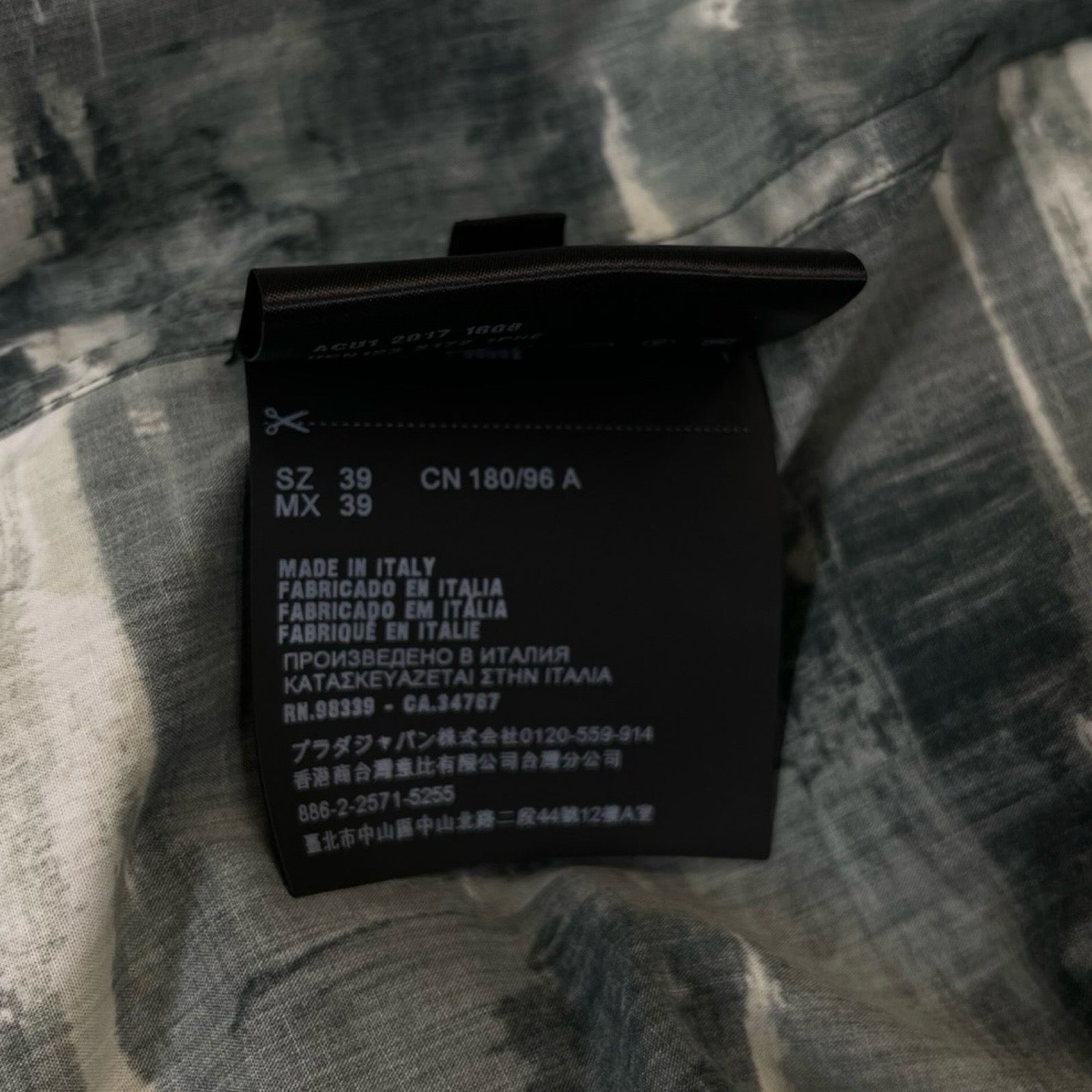 PRADA 2017AW Village Print Shirt UCN123 S172 1PHE Size 39 15 1/2