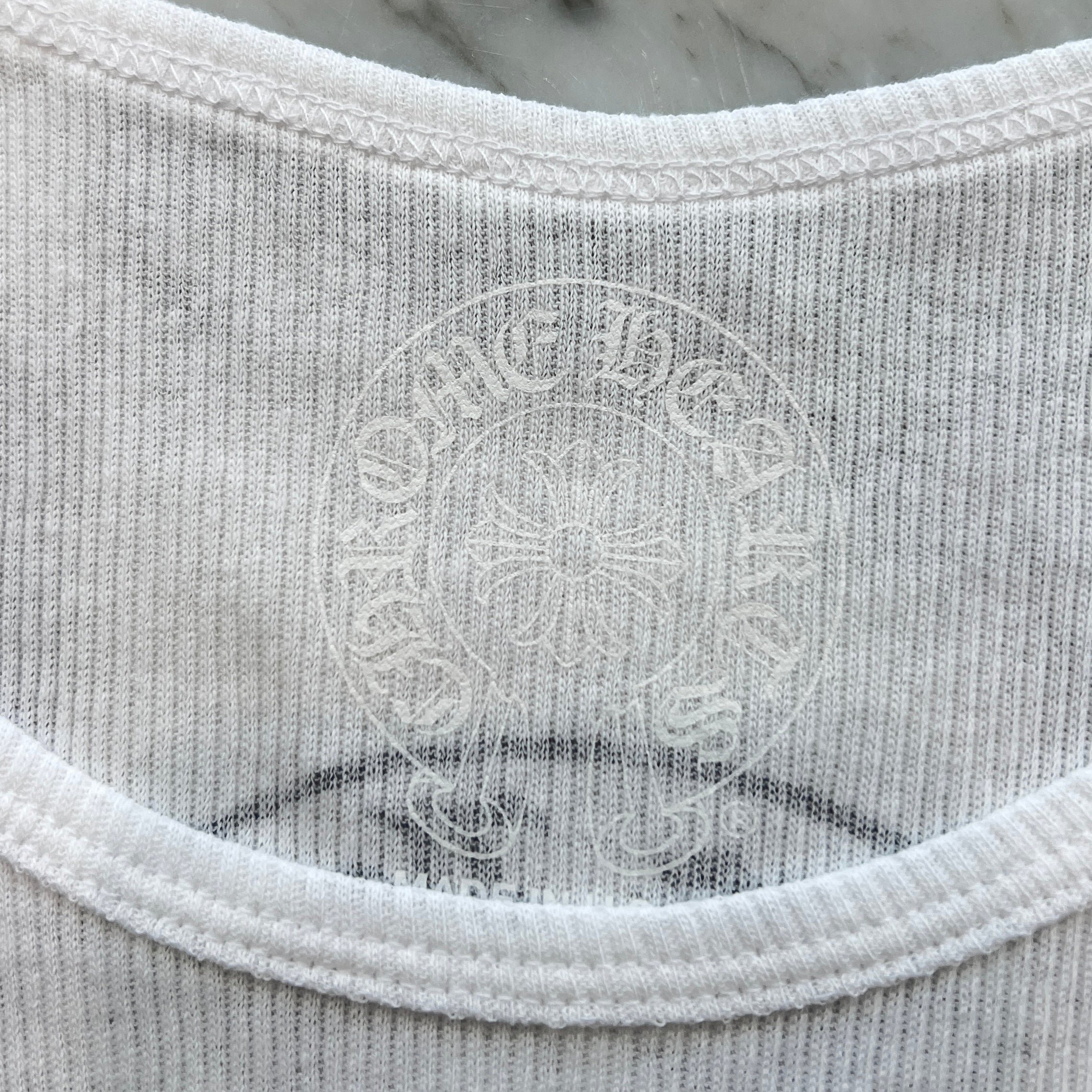 CHROME HEARTS Back Horseshoe Print Tank Top Size M クロムハーツ バックホースシュープリント タンクトップ サイズM