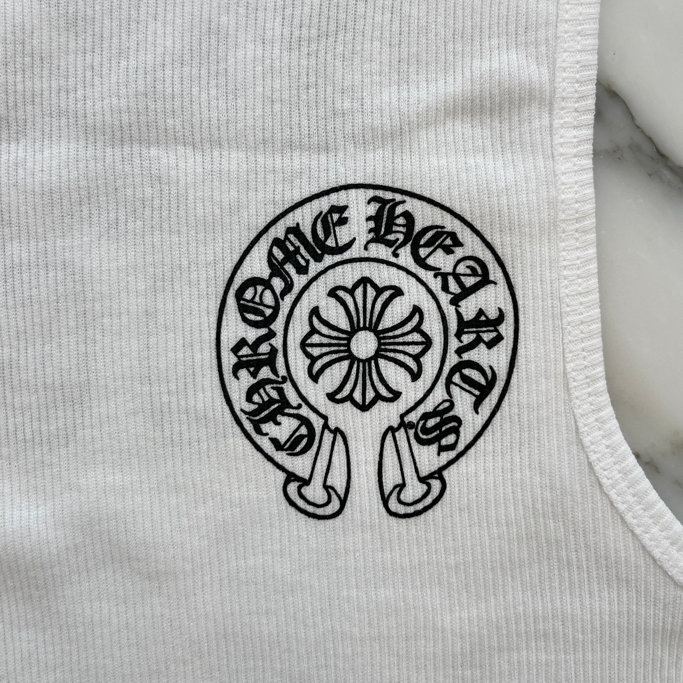 CHROME HEARTS Back Horseshoe Print Tank Top Size M クロムハーツ バックホースシュープリント タンクトップ サイズM