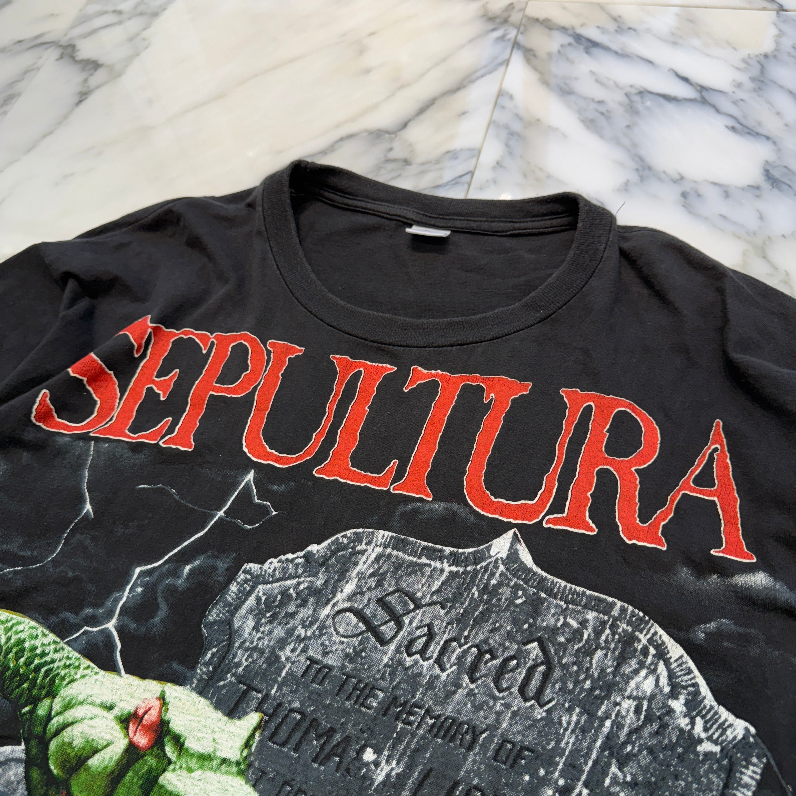 Vintage 90's Sepultura "Chaos AD" Snake Grave S/S Tee Size L 90's セパルトゥラ "チャオス AD" スネークグレーブ Tシャツ サイズL