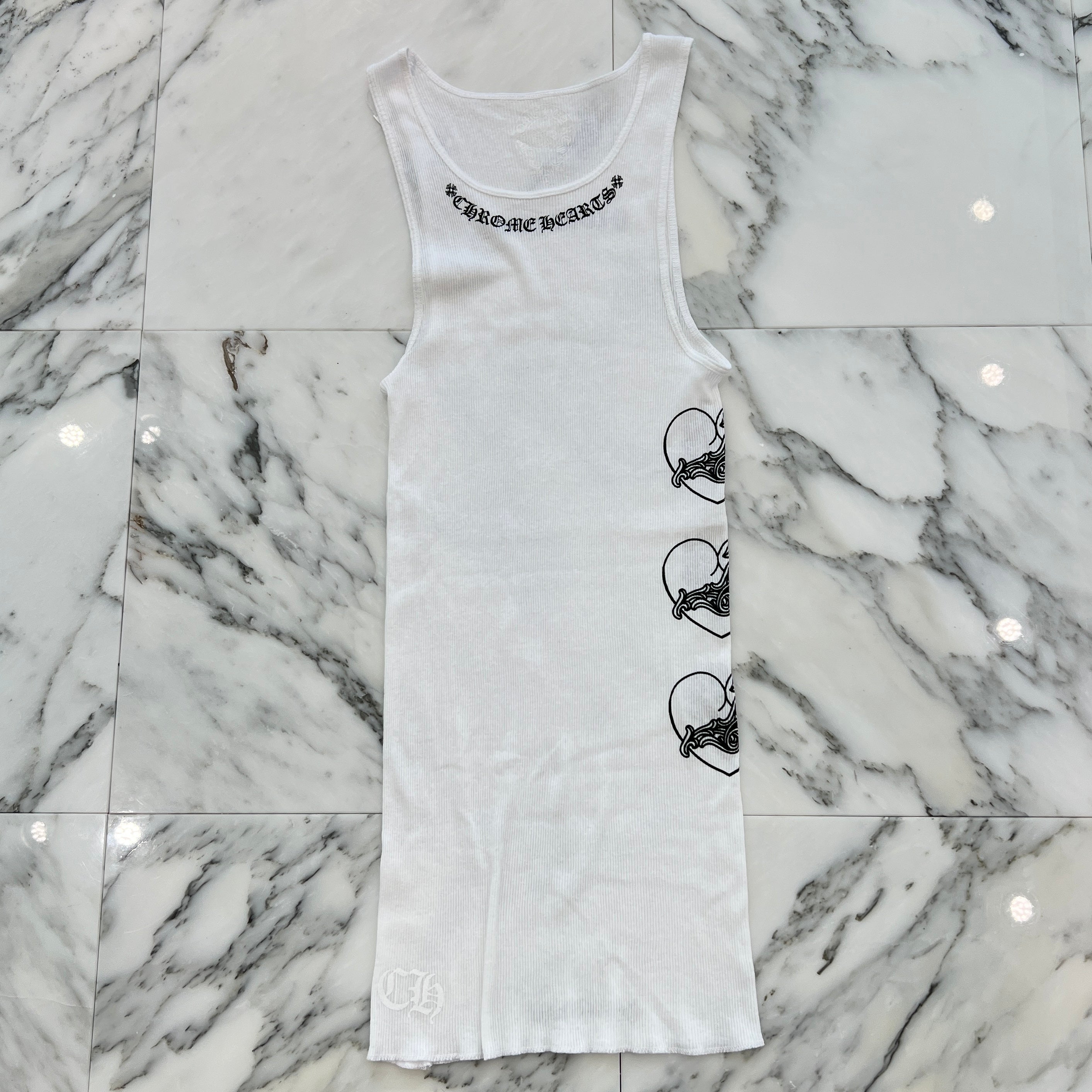 CHROME HEARTS Viny Heart "Love You" Rib Tank Top Size L クロムハーツ ヴィニーハート "ラブユー" リブ タンクトップ サイズL