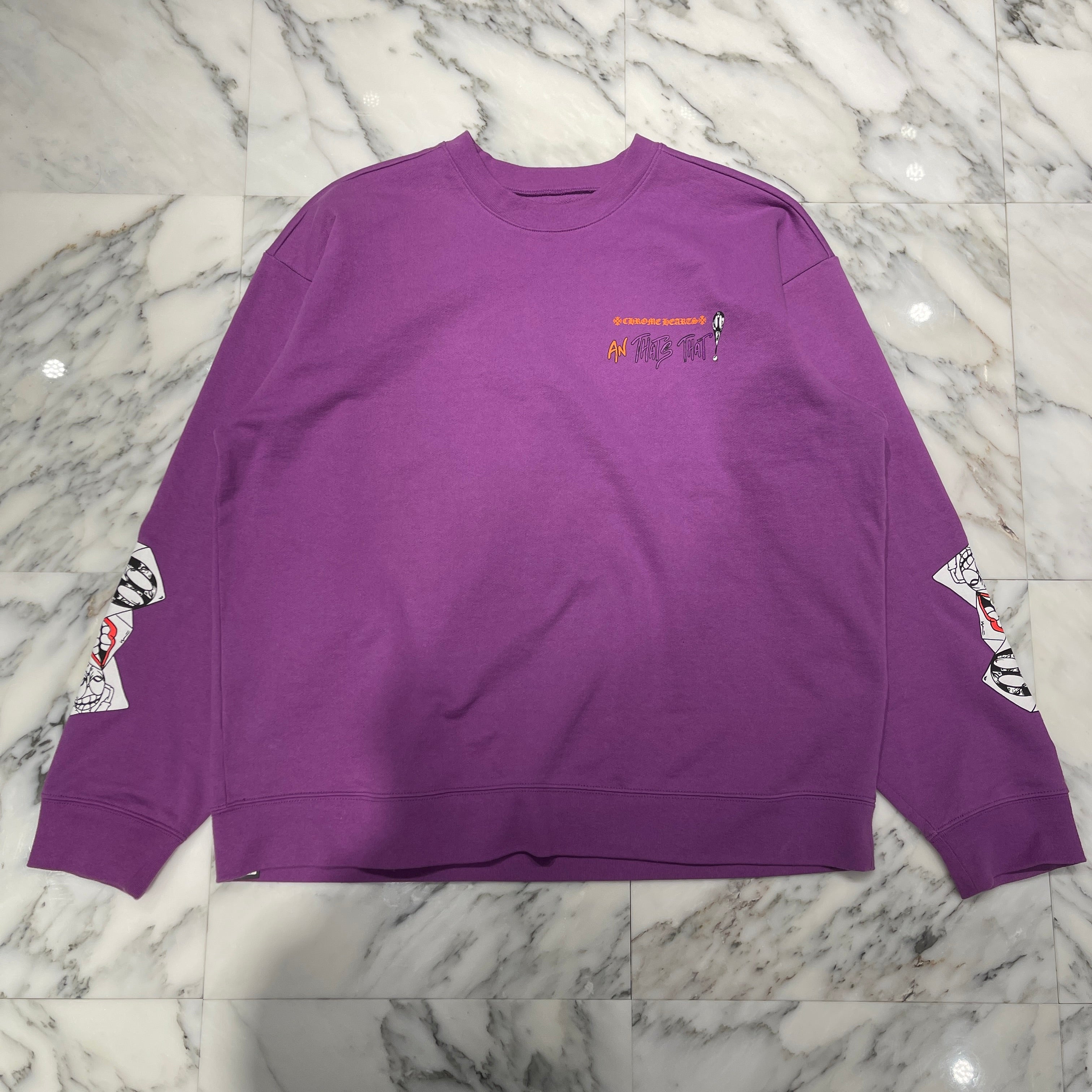 CHROME HEARTS × MATTY BOY 2024AW "I WANT MORE NOT LESS" Crew Neck Sweat Shirt Size M クロムハーツ × マッティボーイ "アイウォントモアノットレス" クルーネックスウェットシャツ サイズM