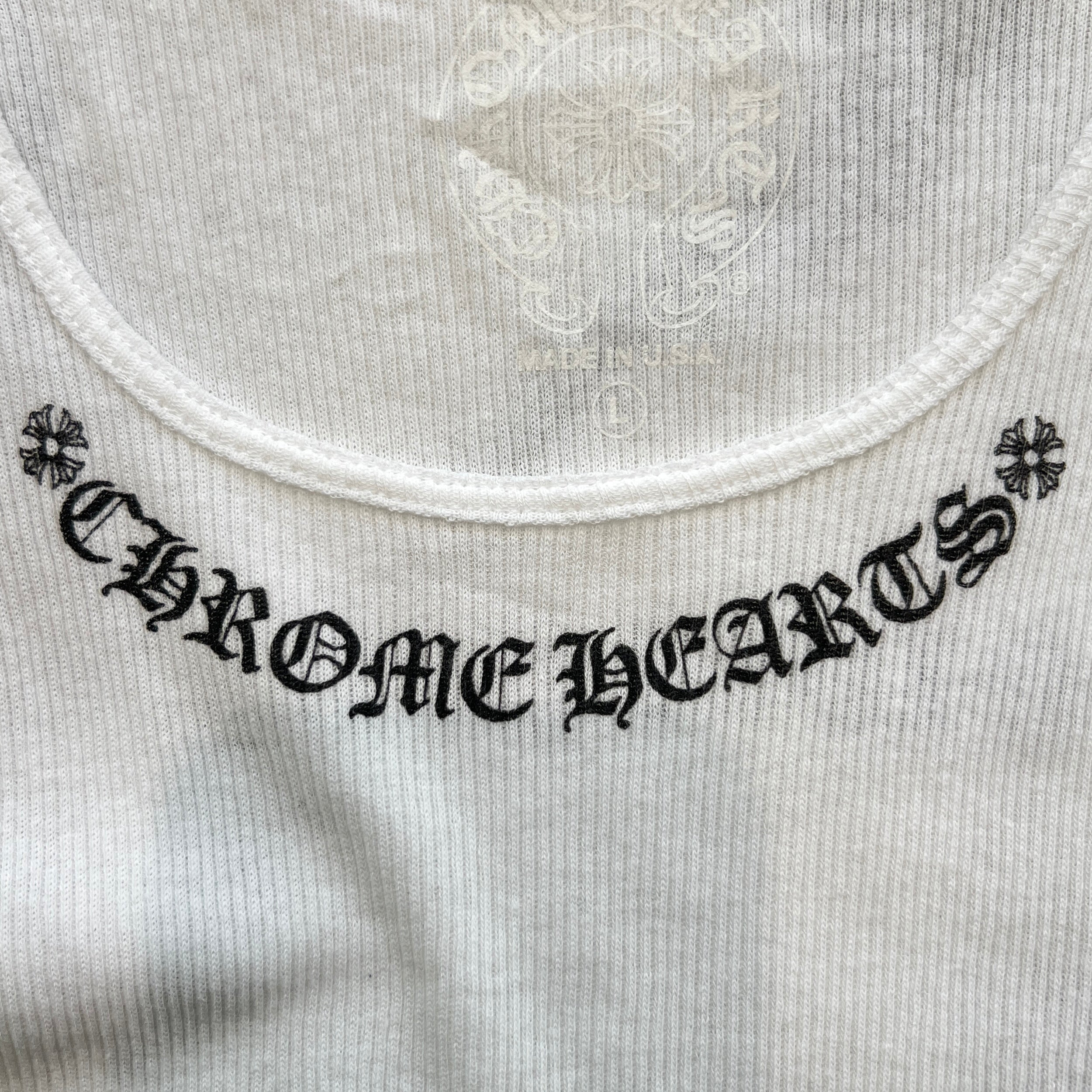 CHROME HEARTS Viny Heart "Love You" Rib Tank Top Size S クロムハーツ ヴィニーハート "ラブユー" リブ タンクトップ サイズS