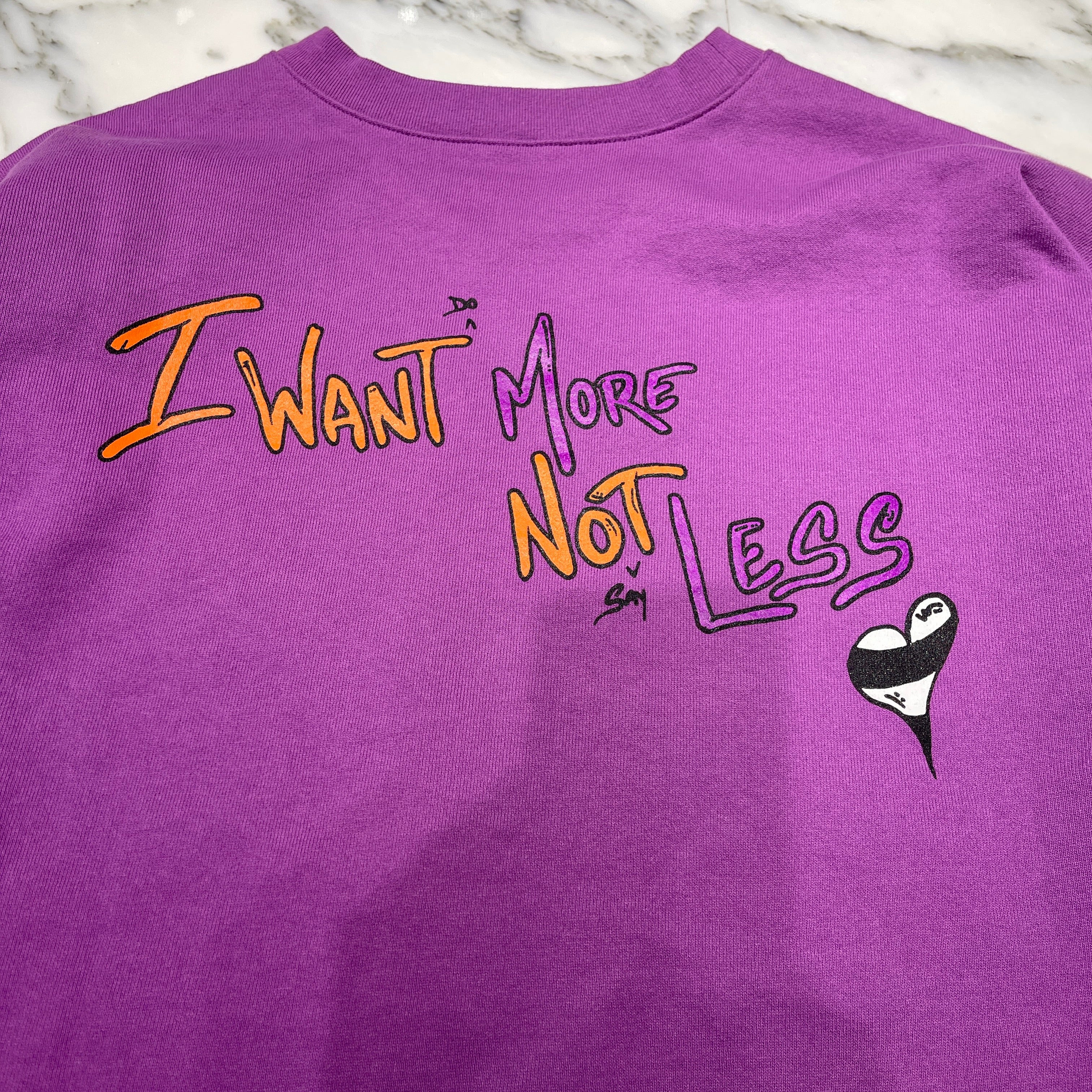 CHROME HEARTS× MATTY BOY 2024AW "I WANT MORE NOT LESS" Crew Neck Sweat Shirt Size L クロムハーツ×マッティボーイ "アイウォントモアノットレス" クルーネックスウェットシャツ サイズL