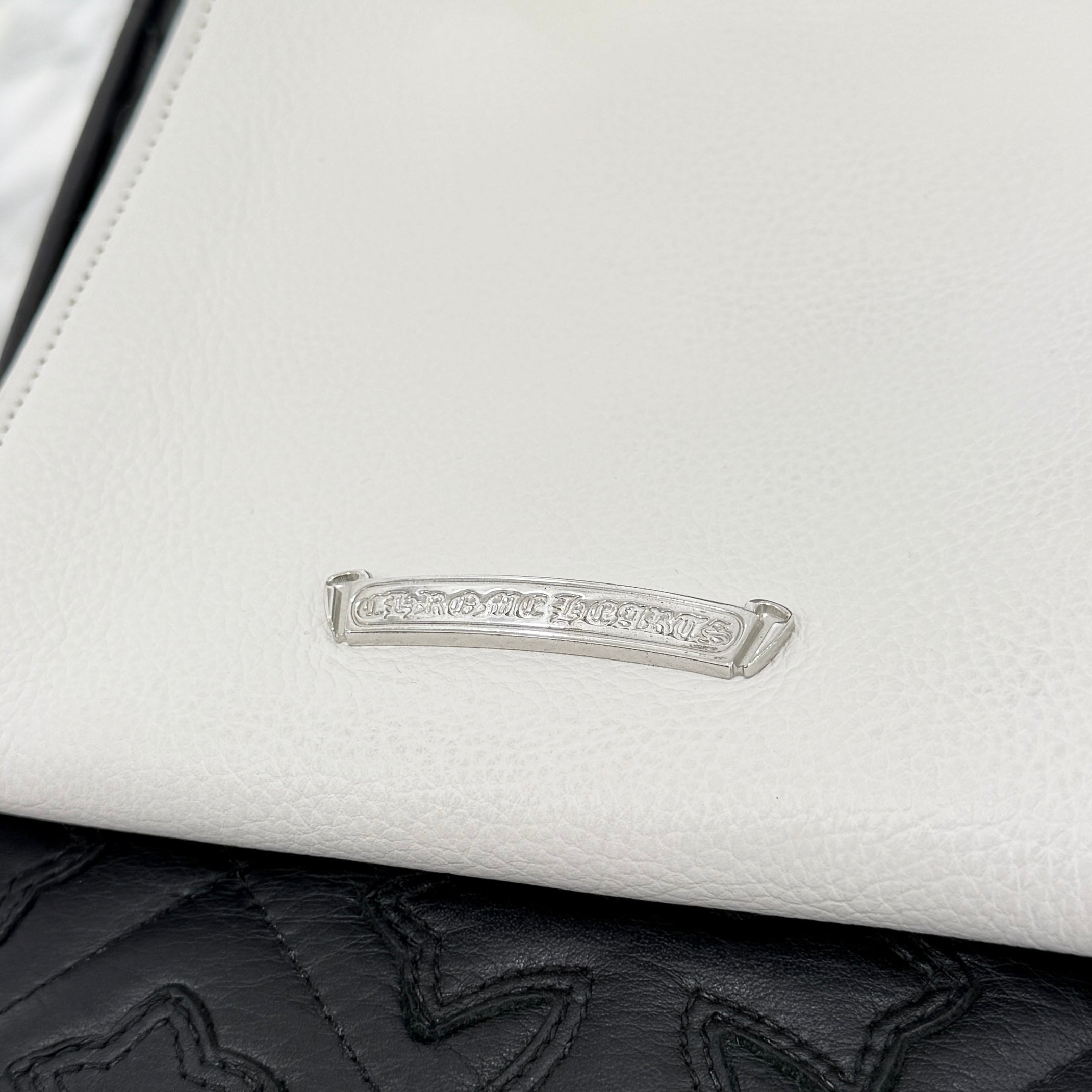 CHROME HEARTS BS Flare Square Pocket Leather Shoulder Bag クロムハーツ BSフレア スクエアポケット レザー ショルダーバッグ