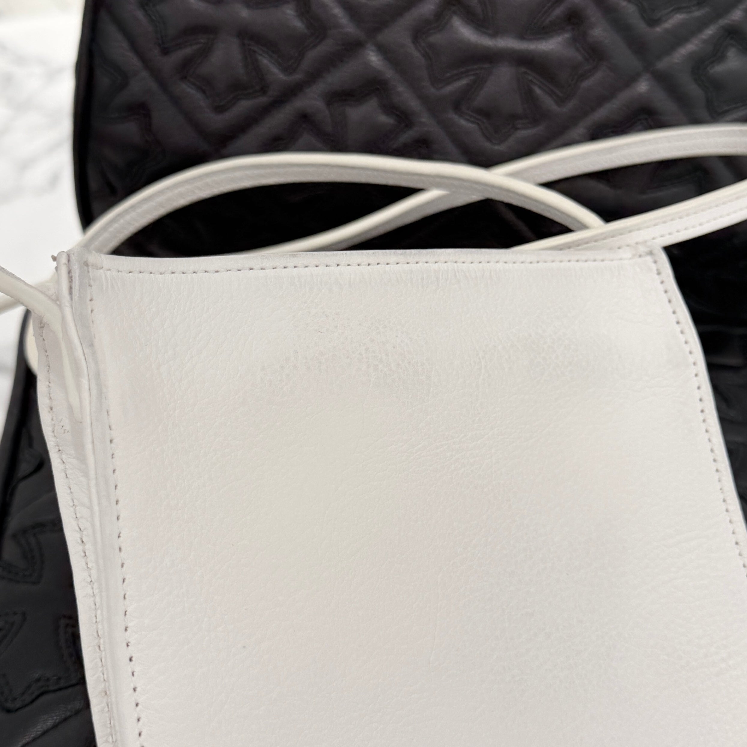 CHROME HEARTS BS Flare Square Pocket Leather Shoulder Bag クロムハーツ BSフレア スクエアポケット レザー ショルダーバッグ