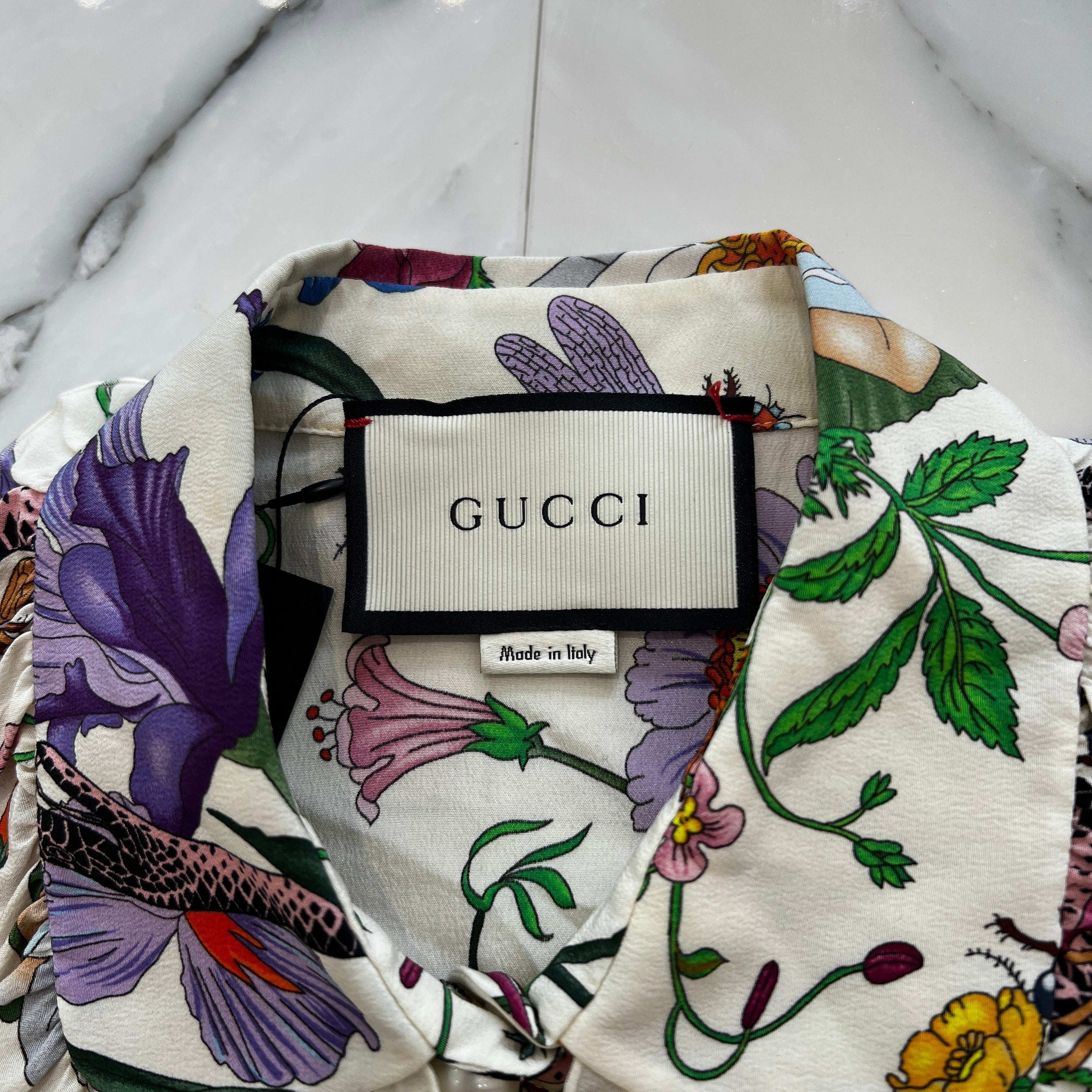 GUCCI 2017AW Snake Print Dress 476100 ZJP71 Size 42 グッチ スネークプリントドレス サイズ42