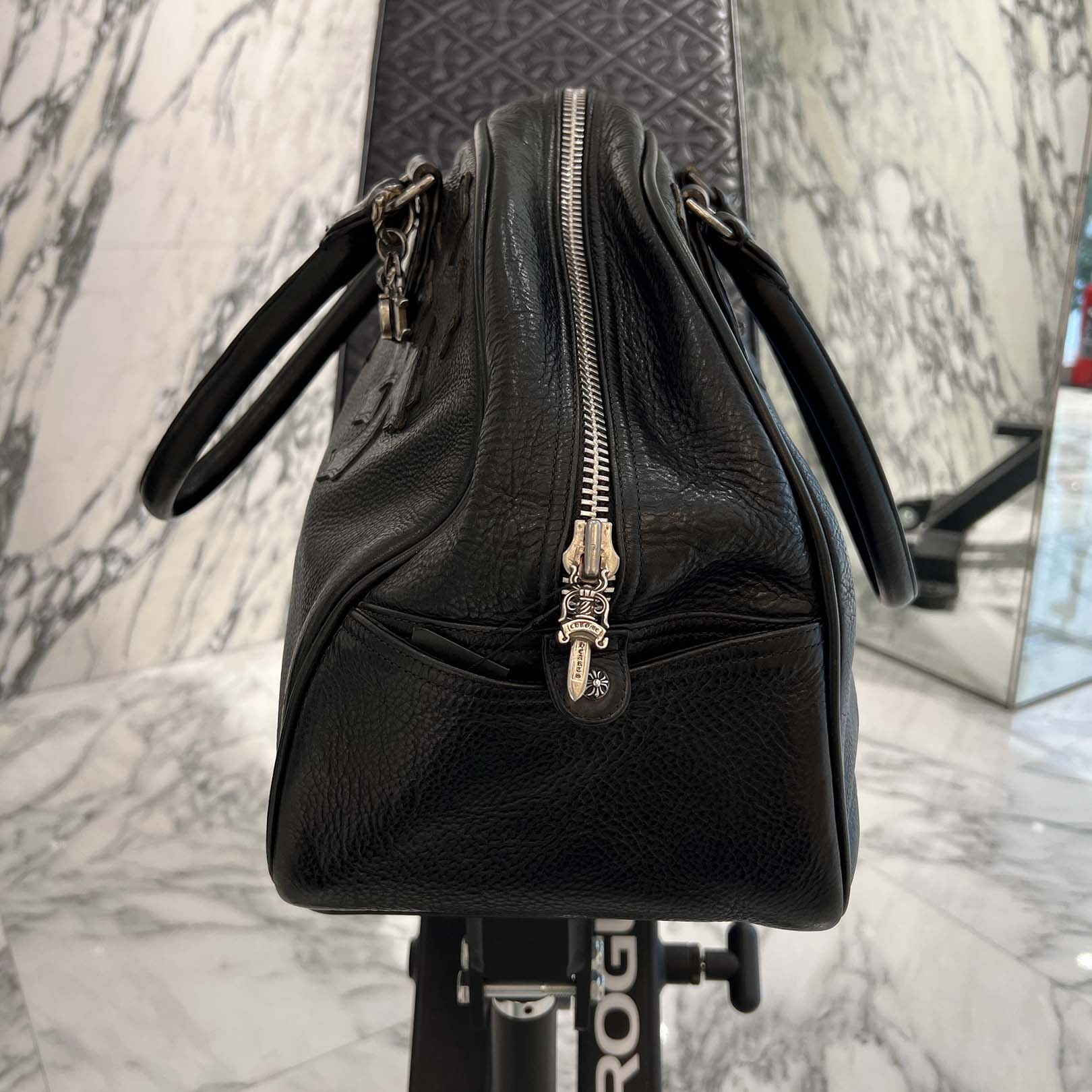 CHROME HEARTS Medium GYM Cemetery Cross Patch Hand Bag クロムハーツ ミディアム ジム セメタリークロスパッチ ハンドバッグ