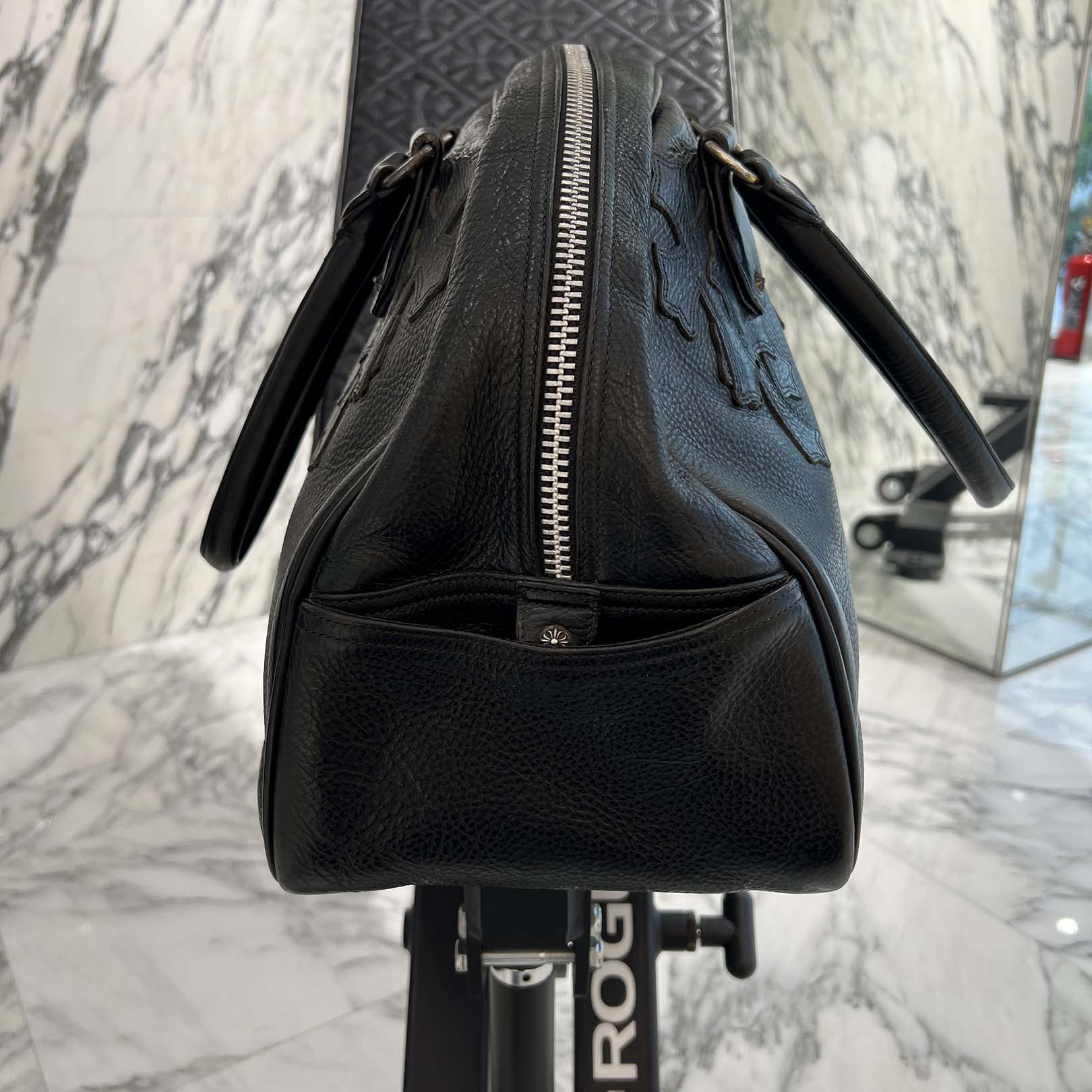 CHROME HEARTS Medium GYM Cemetery Cross Patch Hand Bag クロムハーツ ミディアム ジム セメタリークロスパッチ ハンドバッグ