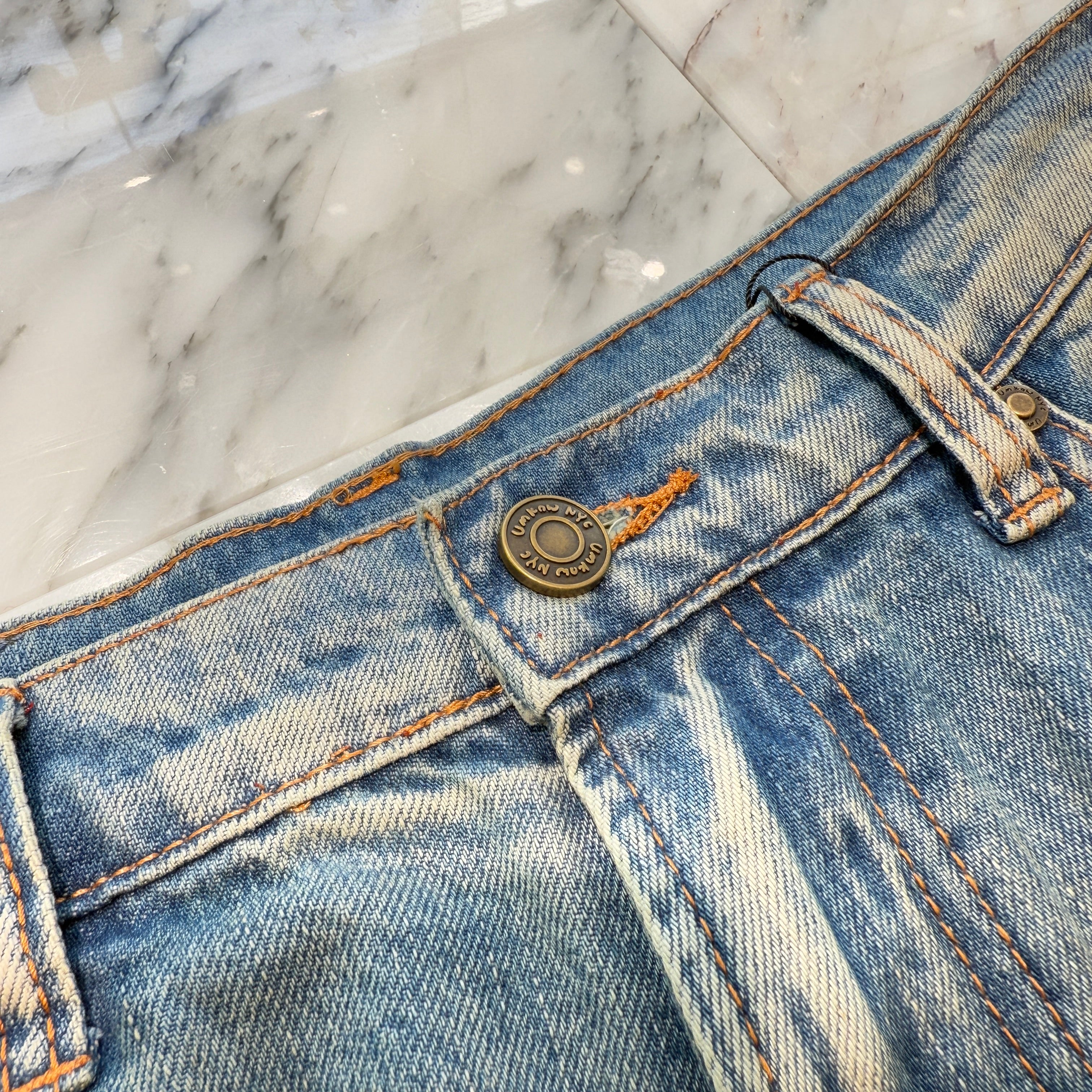 UMKOW Double Knee Loose Fit Jeans Size 30 アンノウ ダブルニー ルーズフィット ジーンズ サイズ 30