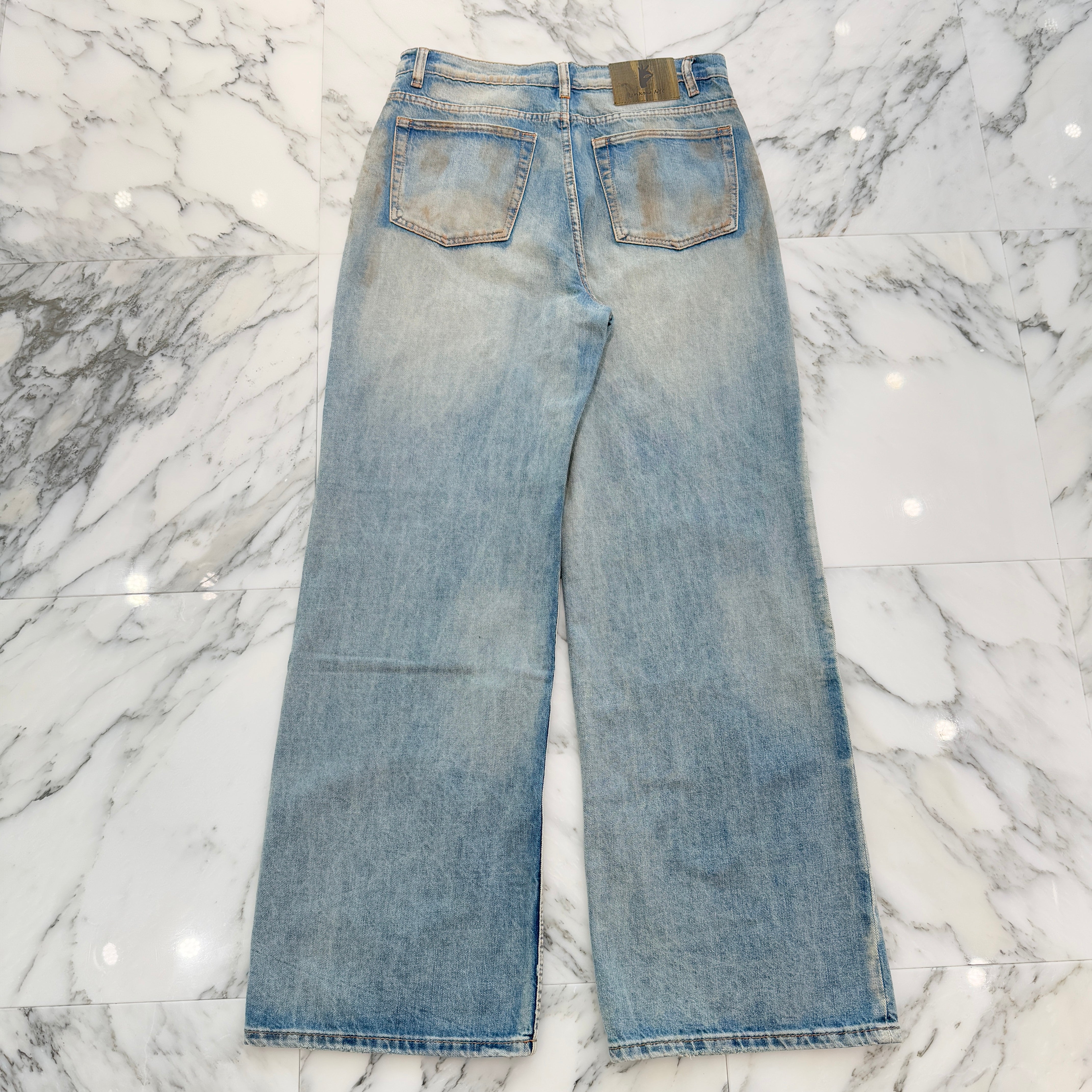 UMKOW Double Knee Loose Fit Jeans Size 30 アンノウ ダブルニー ルーズフィット ジーンズ サイズ 30