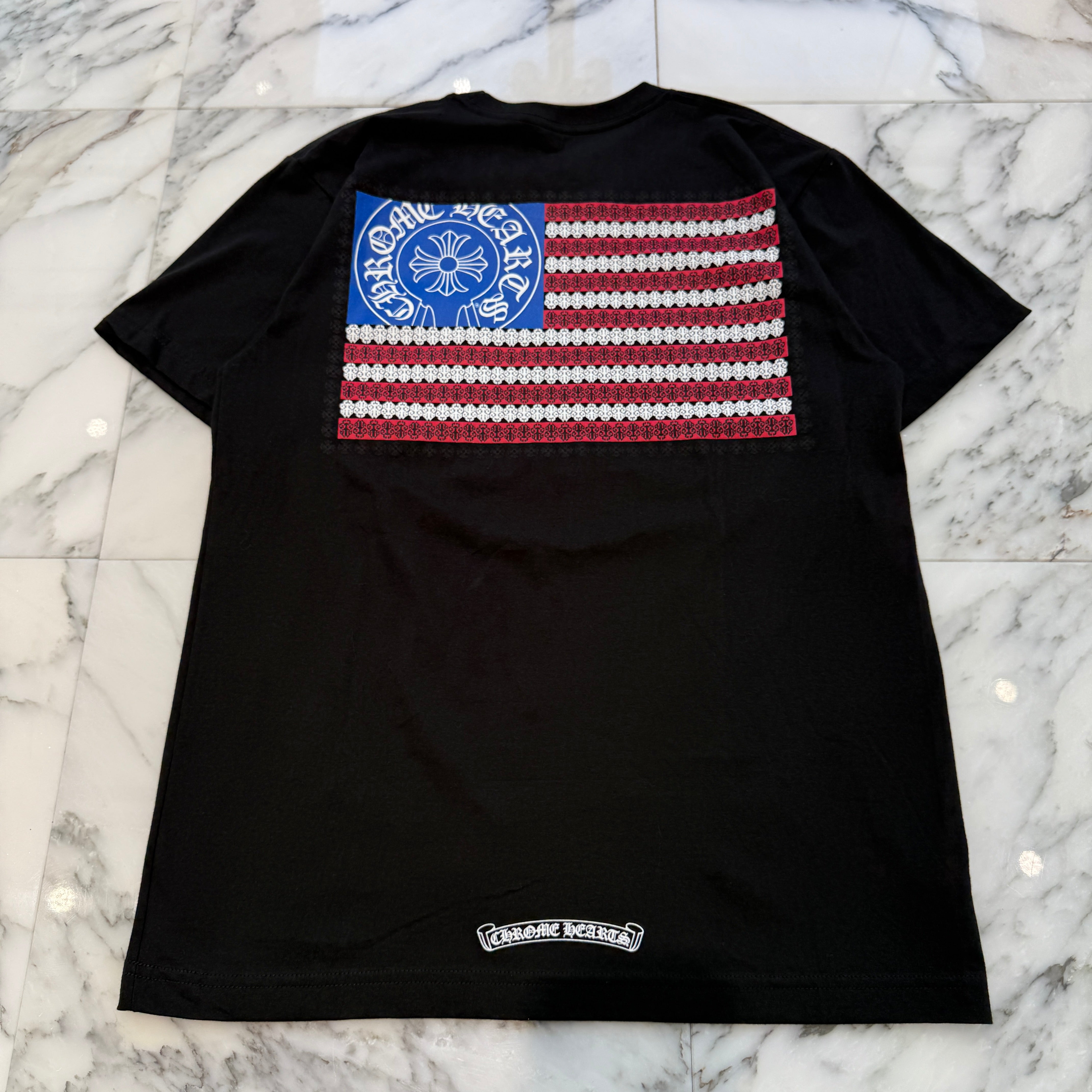 CHROME HEARTS American Flag Vine Dagger Horseshoe Tee Size S クロムハーツ アメリカンフラッグ ヴァインダガーホースシュー Tシャツ サイズS
